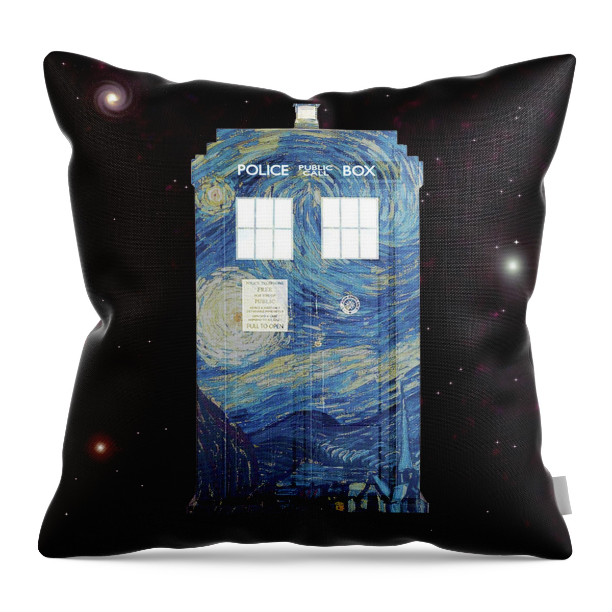 Vincent Van Gogh Throw Pillow featuring the digital art Starry Starry Night by Anthony Murphy