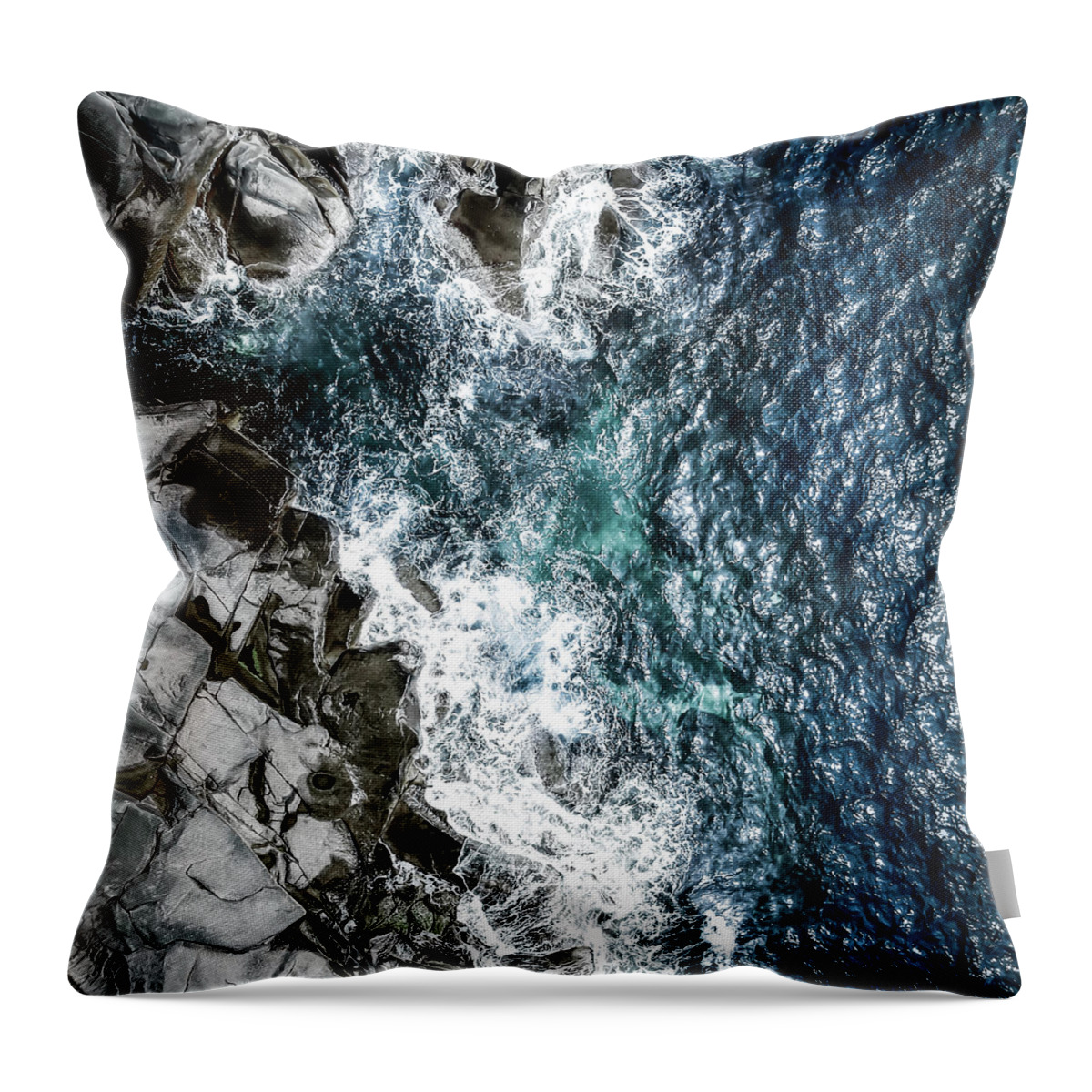 Drone Throw Pillow featuring the photograph Skagerrak Coastline - Aerial Photography by Nicklas Gustafsson