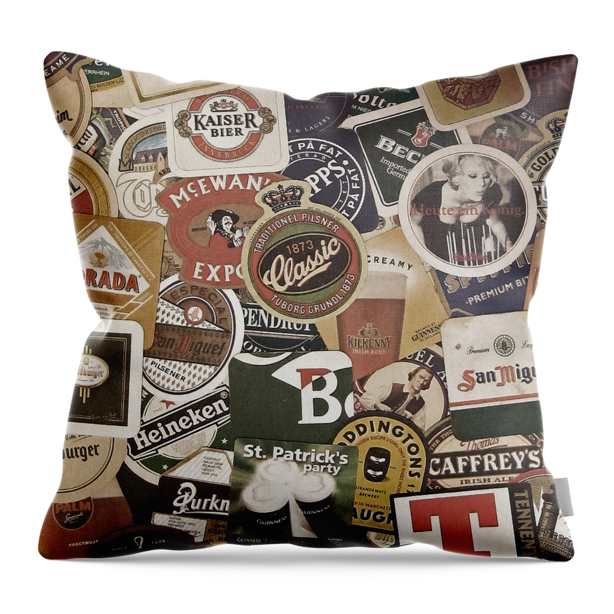 Beer Throw Pillow featuring the photograph Beers of the world by Nicklas Gustafsson