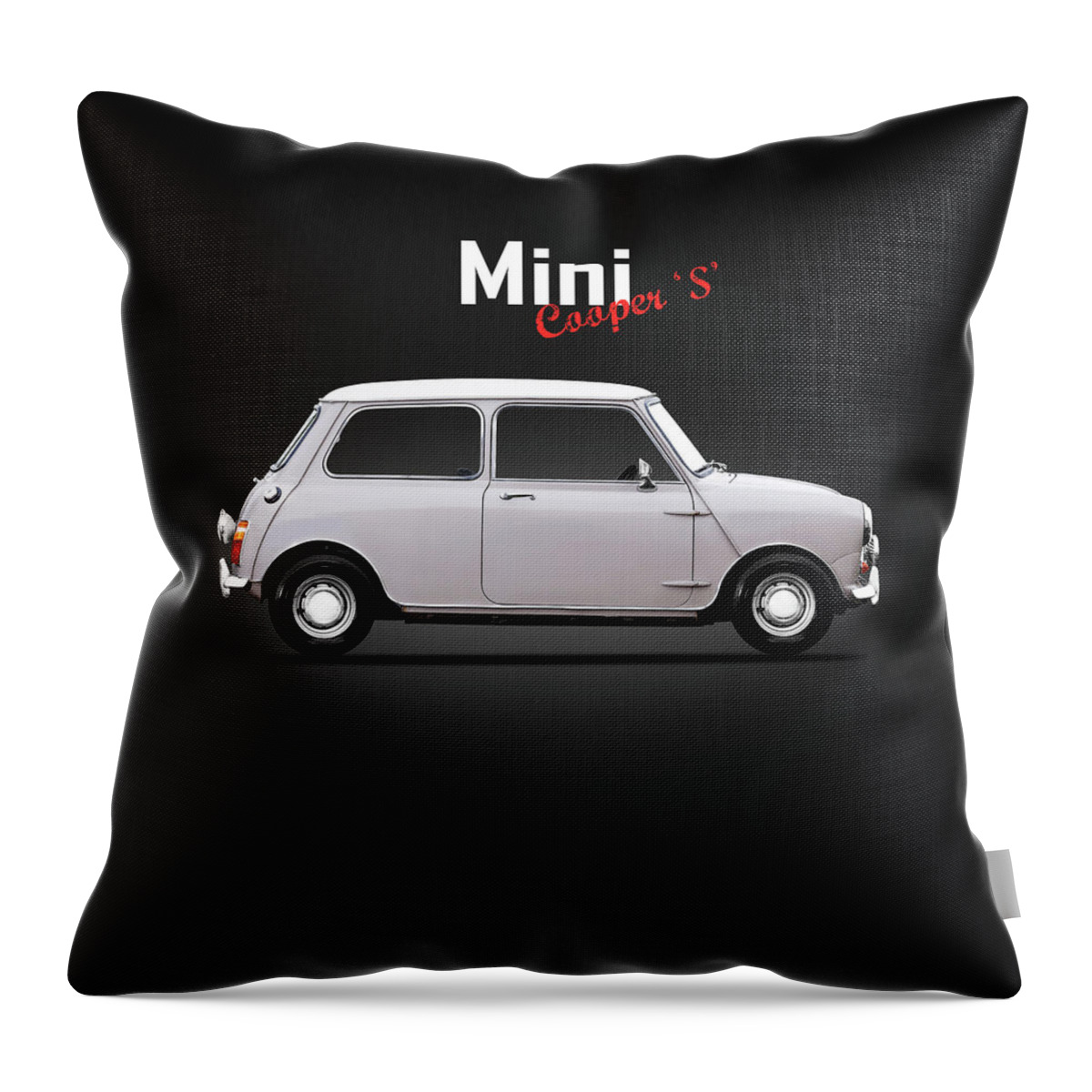 Mini Throw Pillow featuring the photograph Mini Cooper S 1968 by Mark Rogan