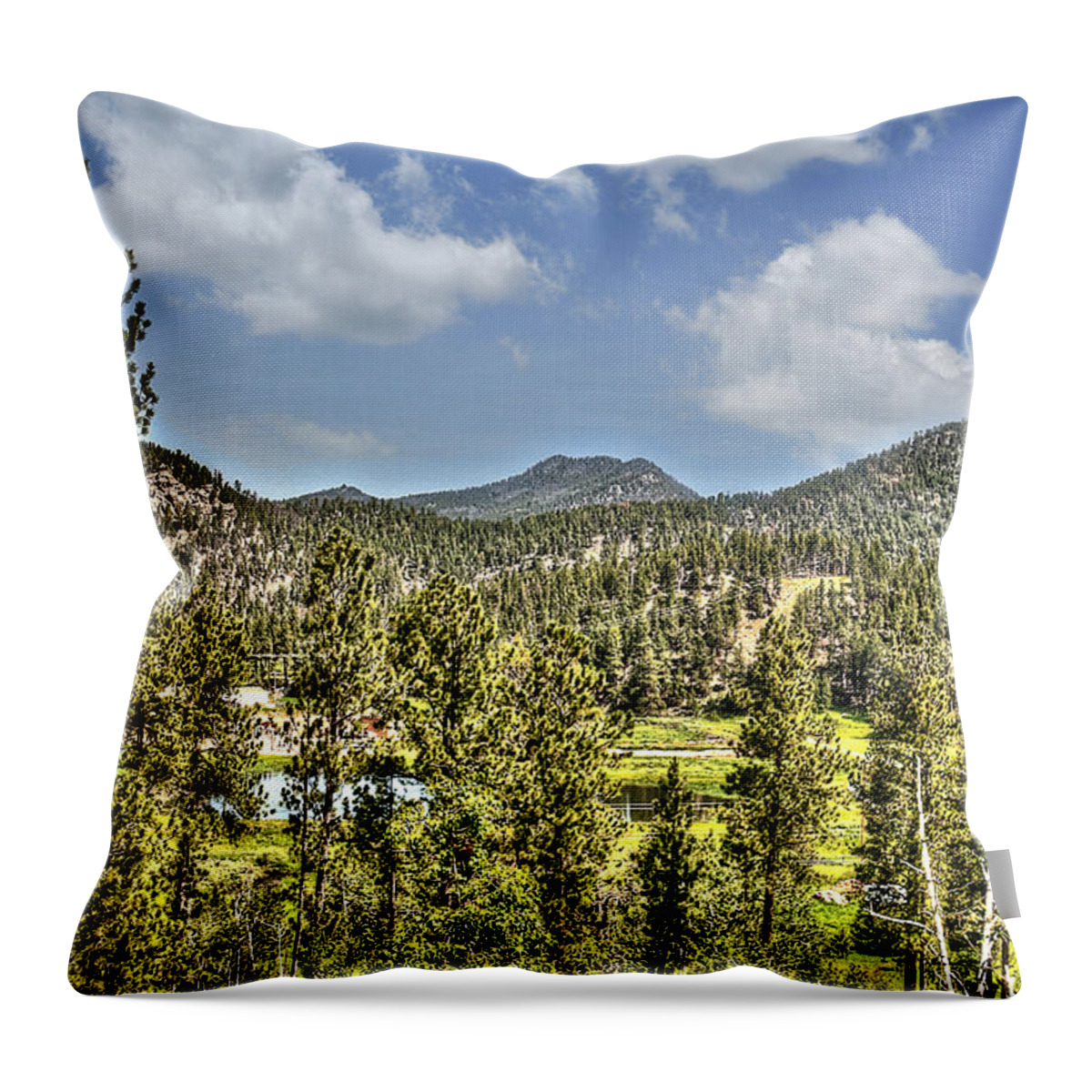 Usa Throw Pillow featuring the photograph As the Heavens Smile by Deborah Klubertanz
