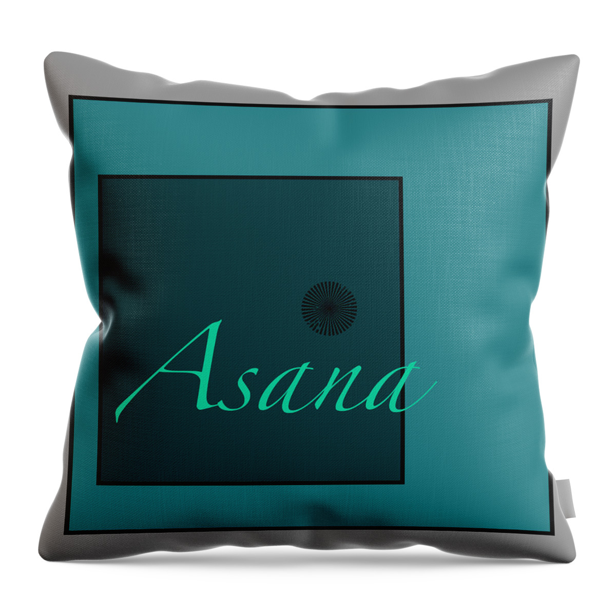 Artistic Throw Pillow featuring the digital art Asana In Blue by Kandy Hurley