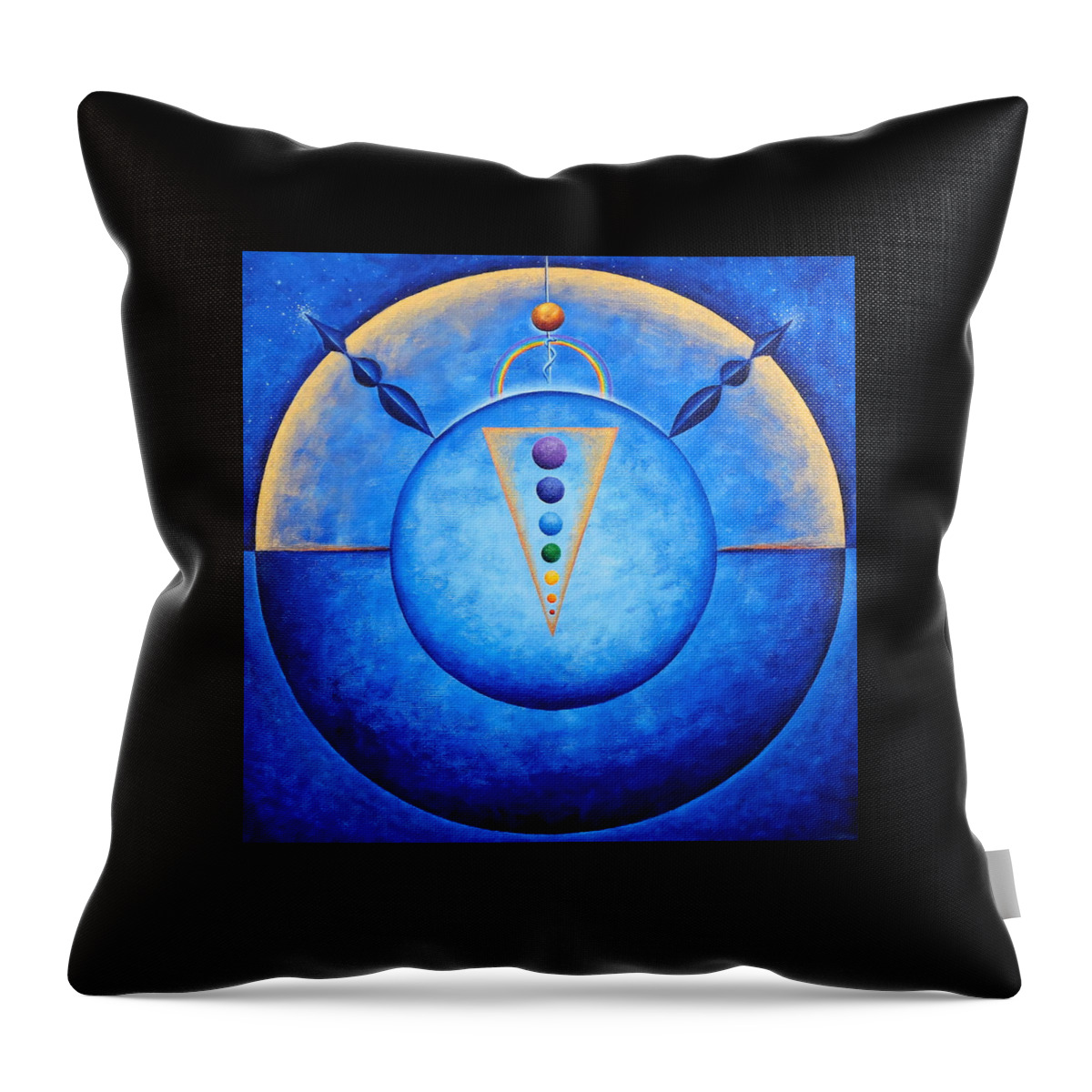 Mandala Throw Pillow featuring the painting Ascension by Erik Grind