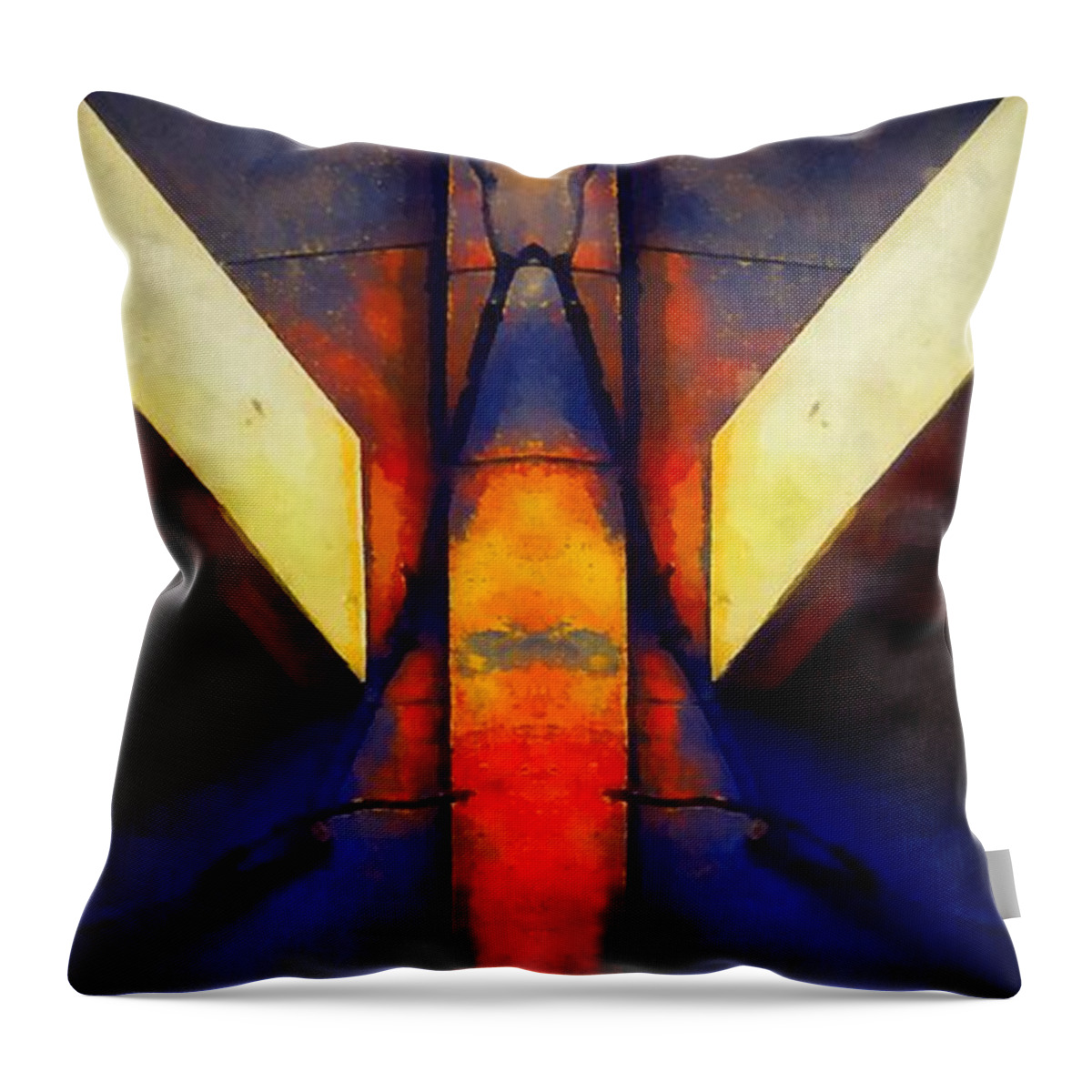 Abstract Throw Pillow featuring the painting Ascension by RC DeWinter