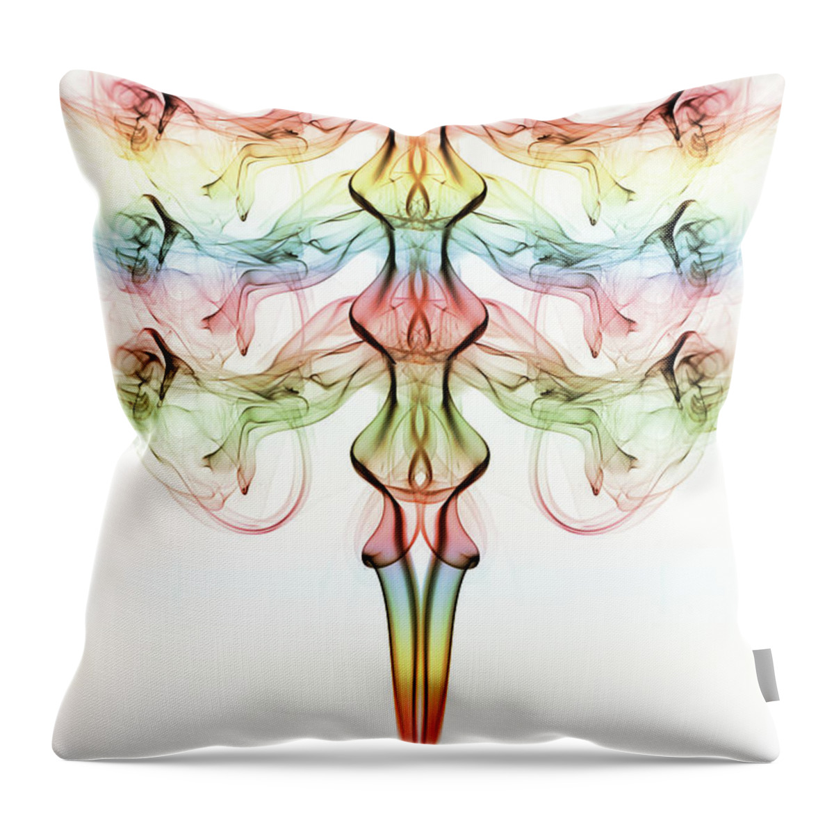 Abstract Smoke Trail Throw Pillow featuring the photograph Ascension White by Steve Purnell