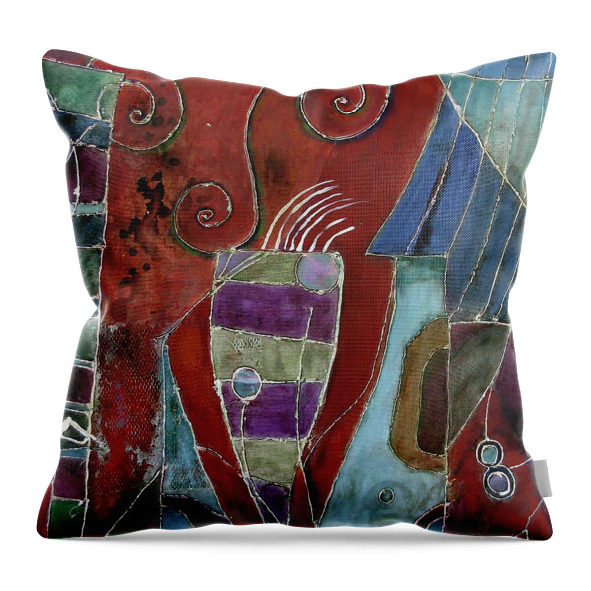 Landscape Throw Pillow featuring the painting Astica by Lory MacDonald