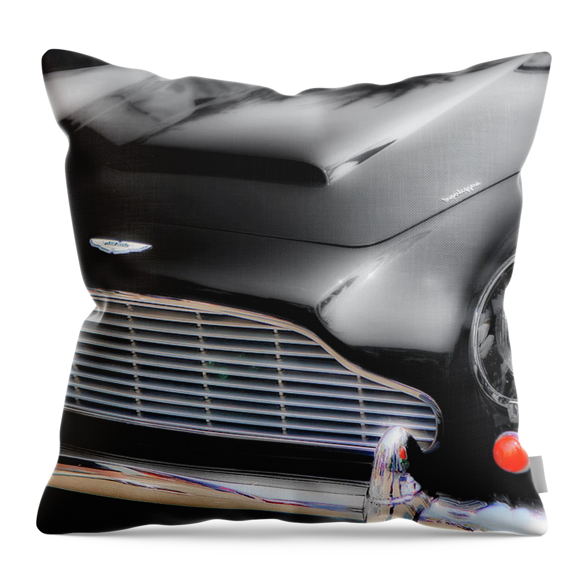 Color Throw Pillow featuring the photograph Aston Martin DB5 -1 by Alan Hausenflock