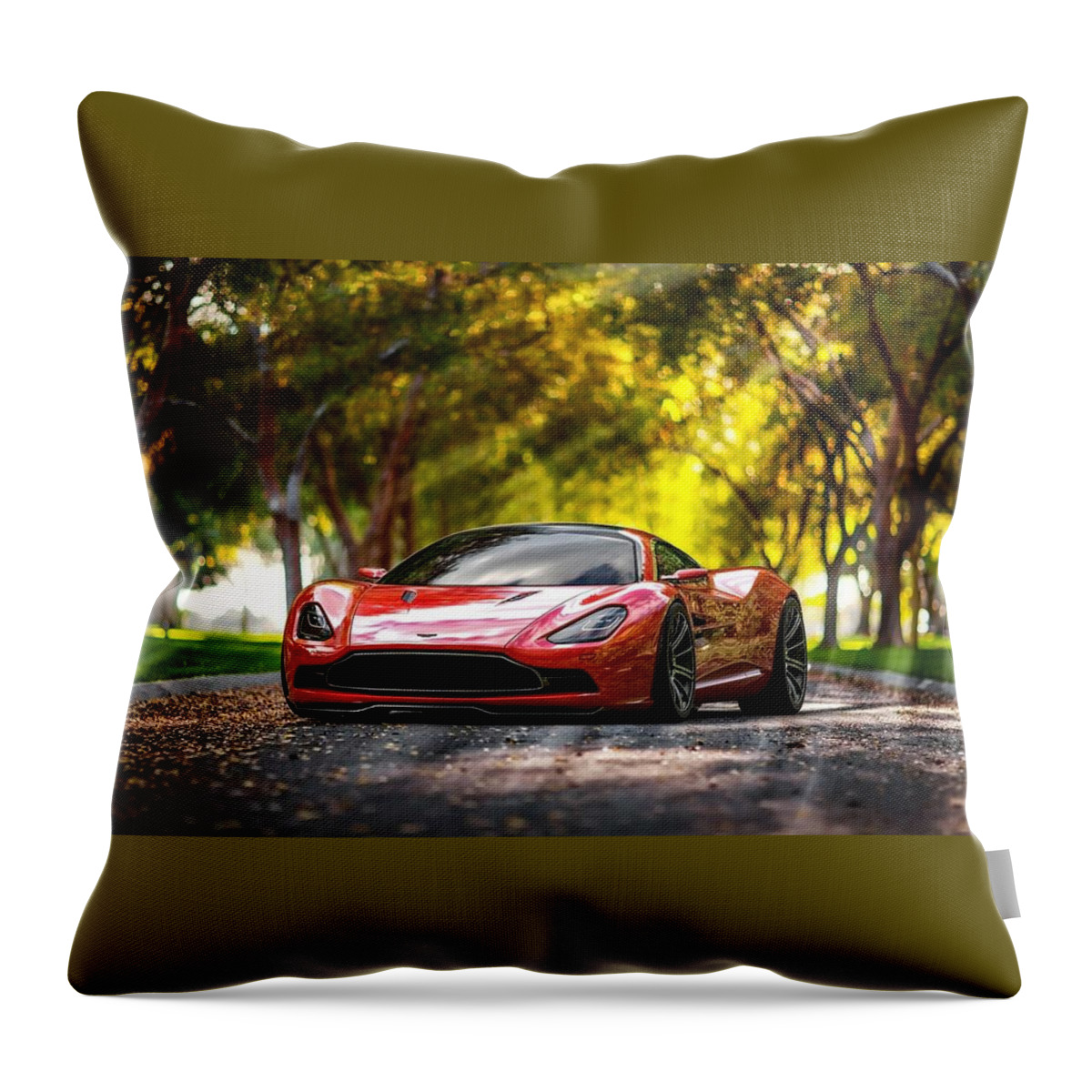 Aston Martin Dbc Throw Pillow featuring the photograph Aston Martin DBC by Jackie Russo