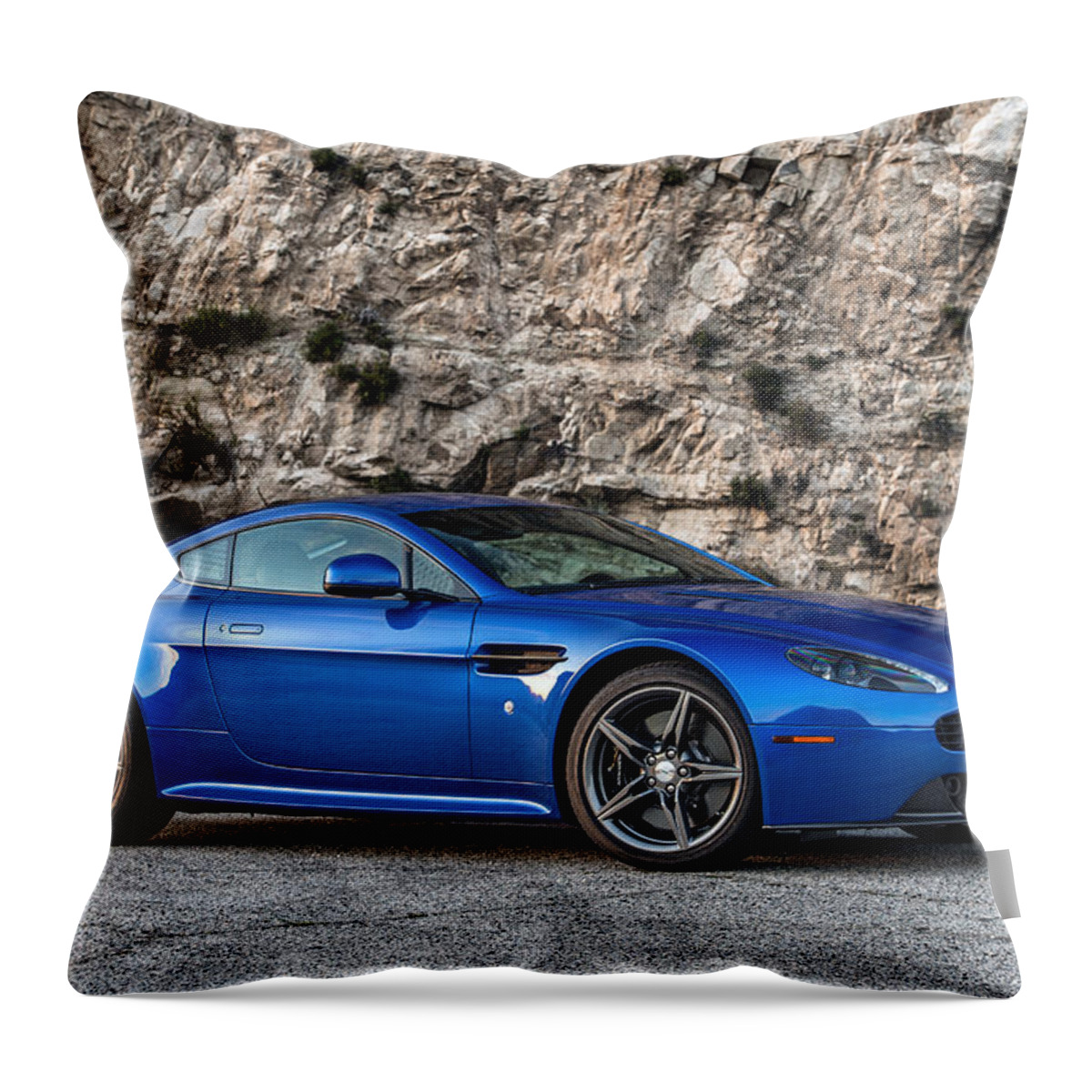 Aston Martin Vantage Throw Pillow featuring the digital art Aston Martin Vantage by Super Lovely
