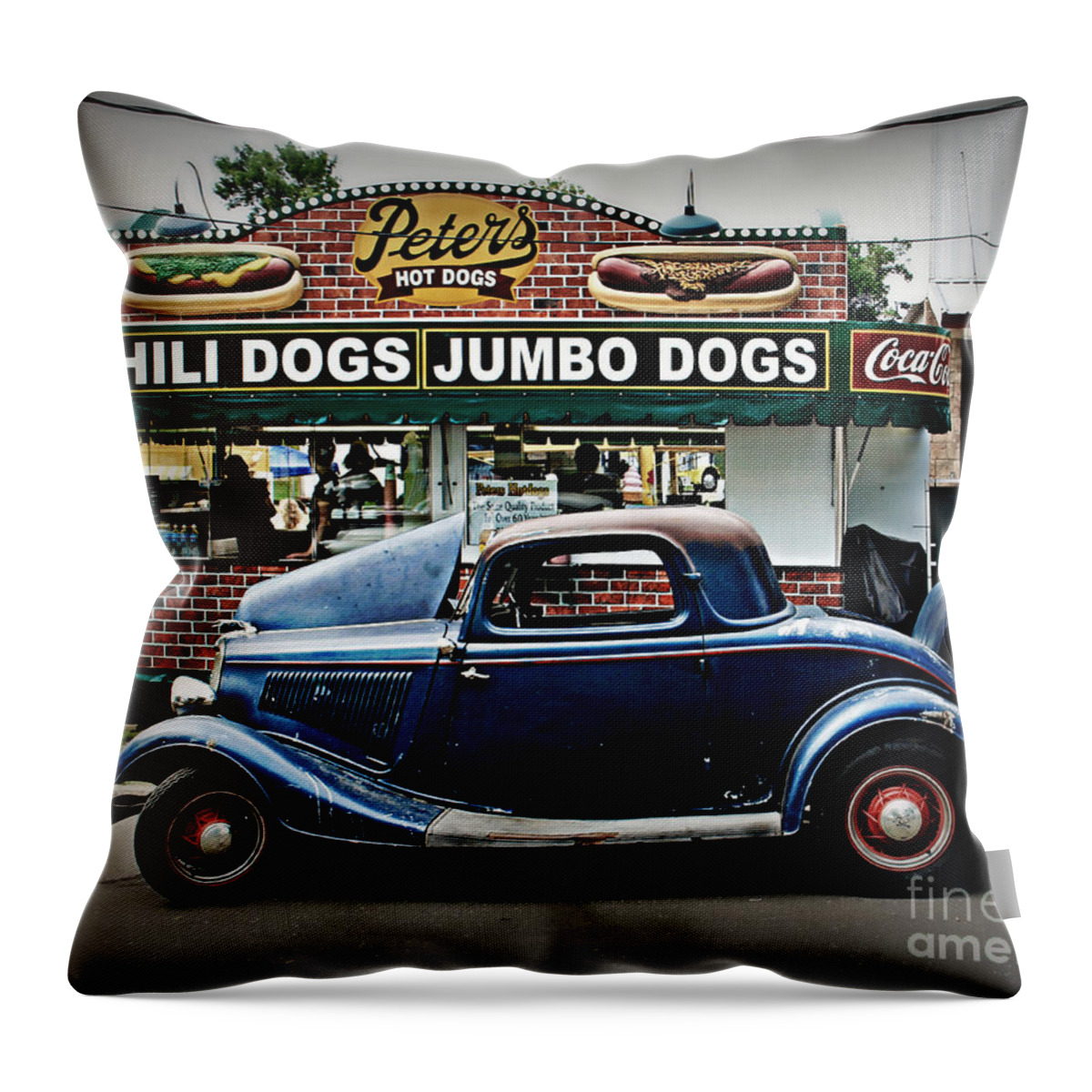 Car Throw Pillow featuring the photograph At Peter's by Perry Webster