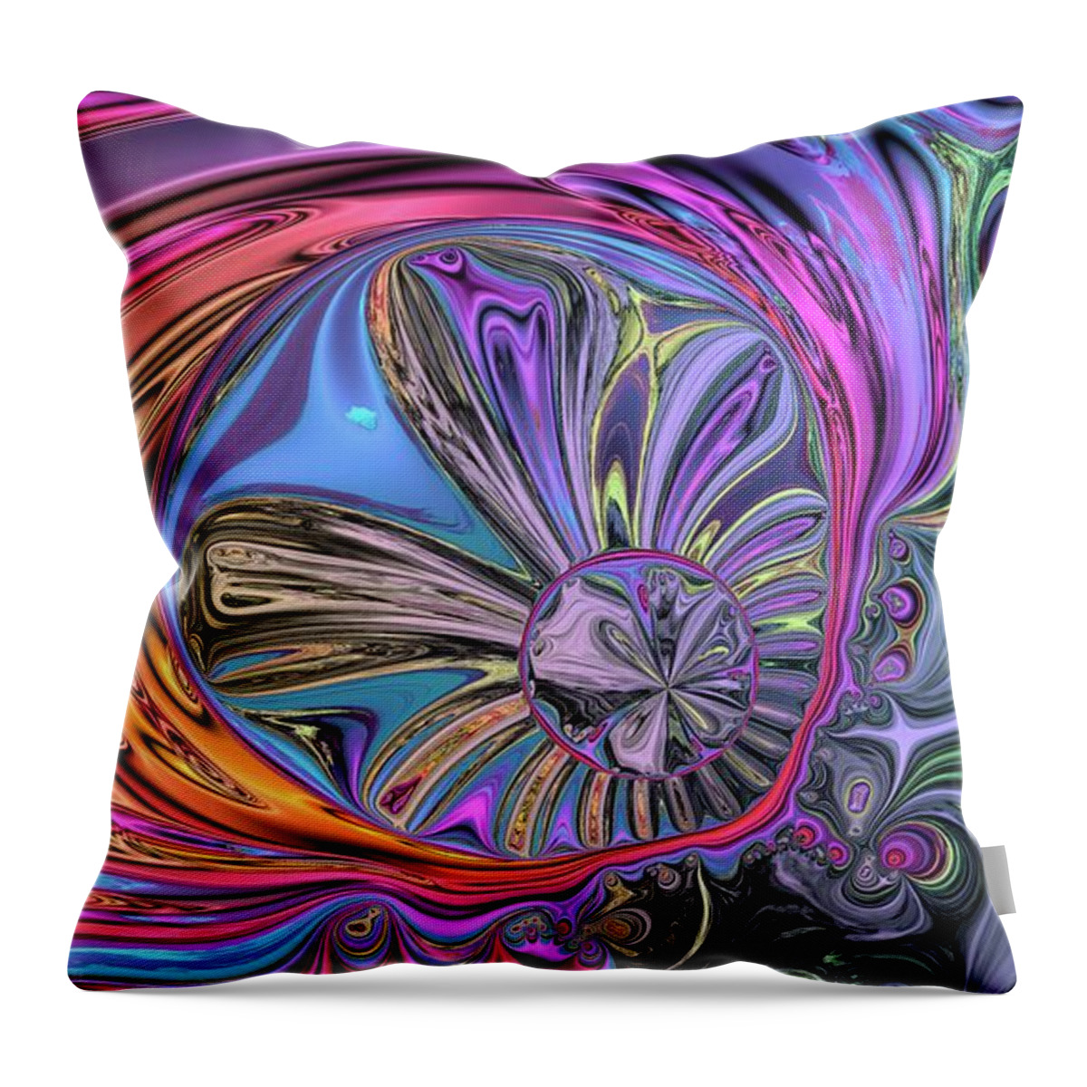  Throw Pillow featuring the digital art Attempting to Survive by Claude McCoy