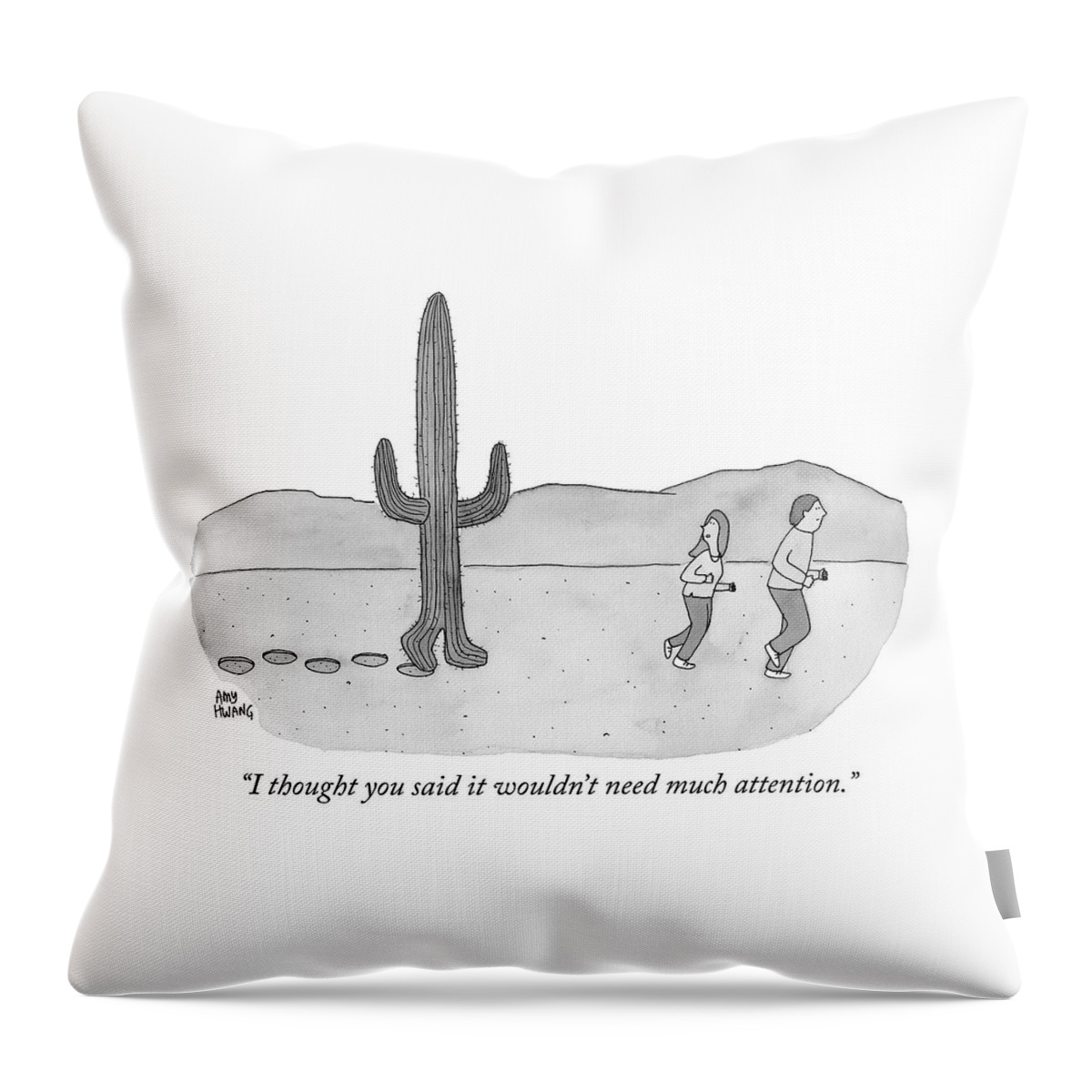 Attention Throw Pillow