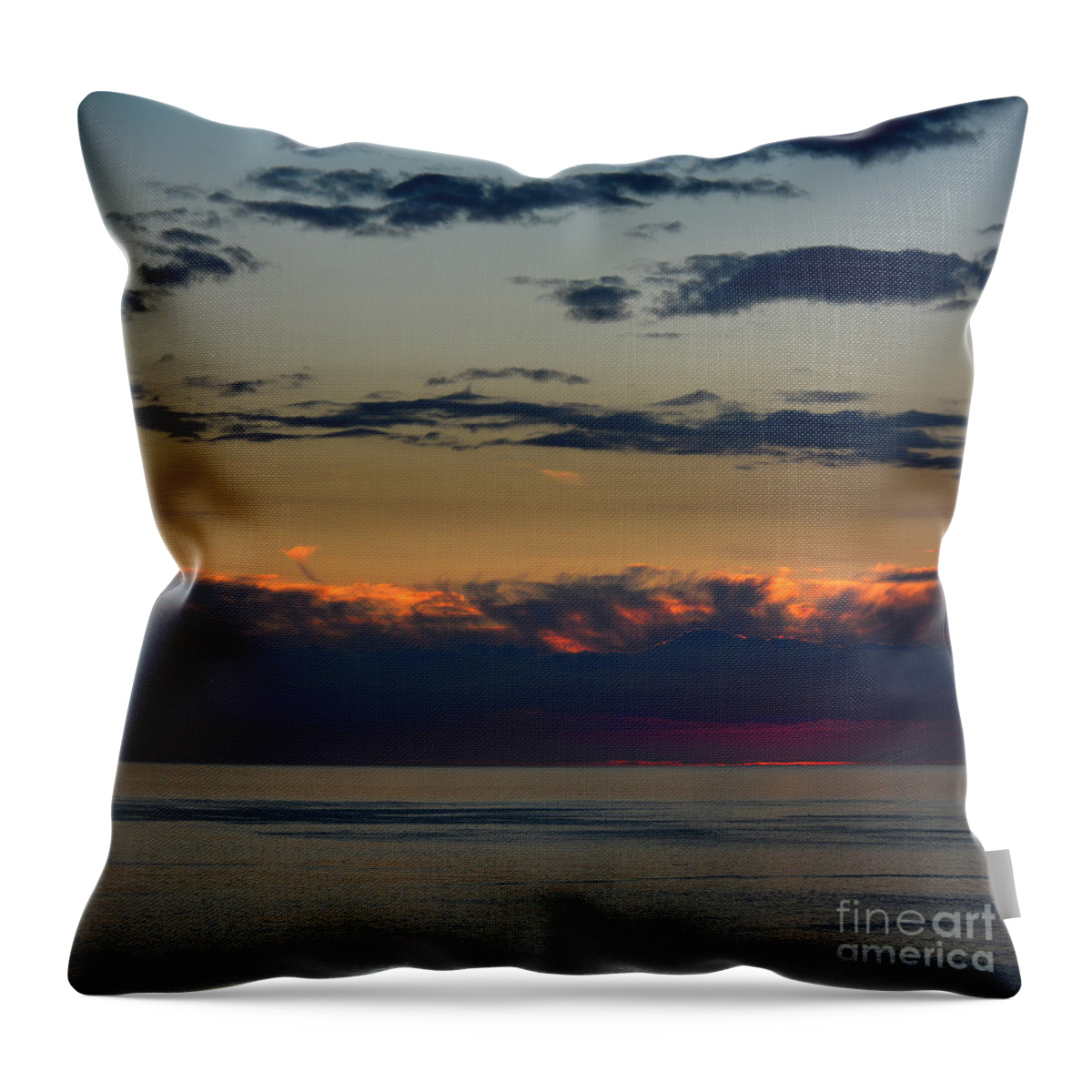 Photography By Paul Davenport Throw Pillow featuring the photograph Aubergine sunset by Paul Davenport