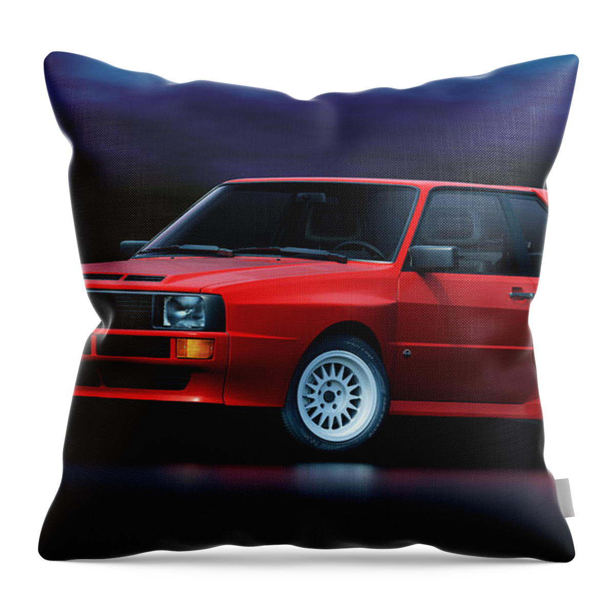 Transportation Throw Pillow featuring the digital art Audi Sport Quattro by Marc Orphanos