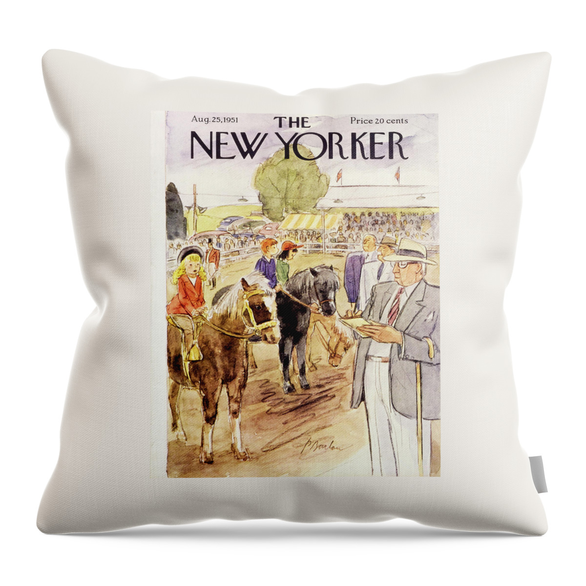 New Yorker August 25 1951 Throw Pillow