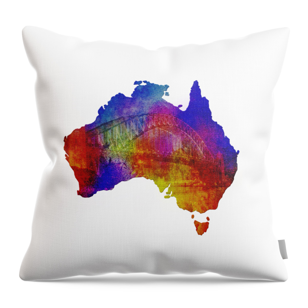Photography Throw Pillow featuring the photograph Australia and Sydney Harbour Bridge by Kaye Menner by Kaye Menner
