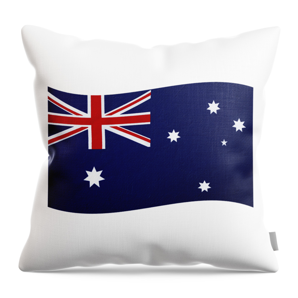 Photography Throw Pillow featuring the photograph Australian Flag Waving PNG by Kaye Menner by Kaye Menner