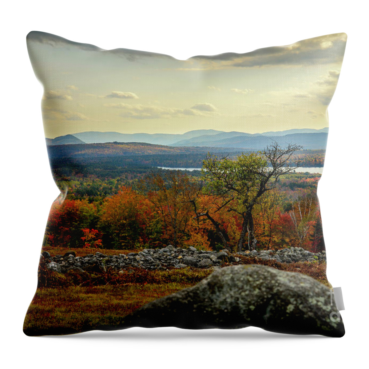 Center Hill Throw Pillow featuring the photograph Autumn at Center Hill by Alana Ranney