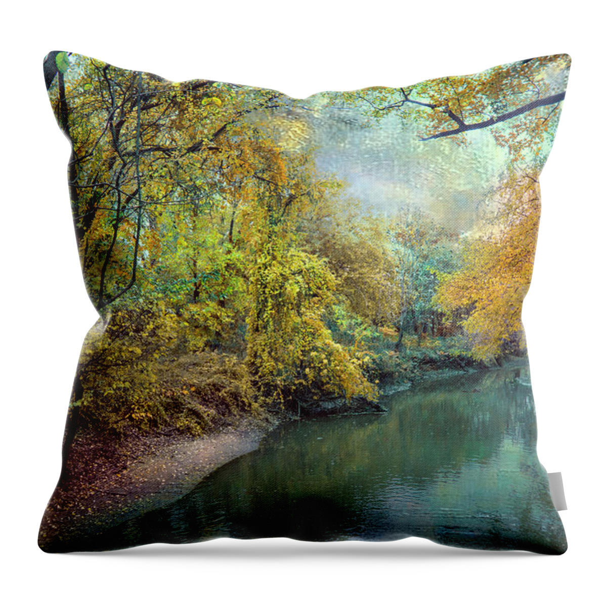 Scenic Throw Pillow featuring the photograph Autumn Glory by John Rivera