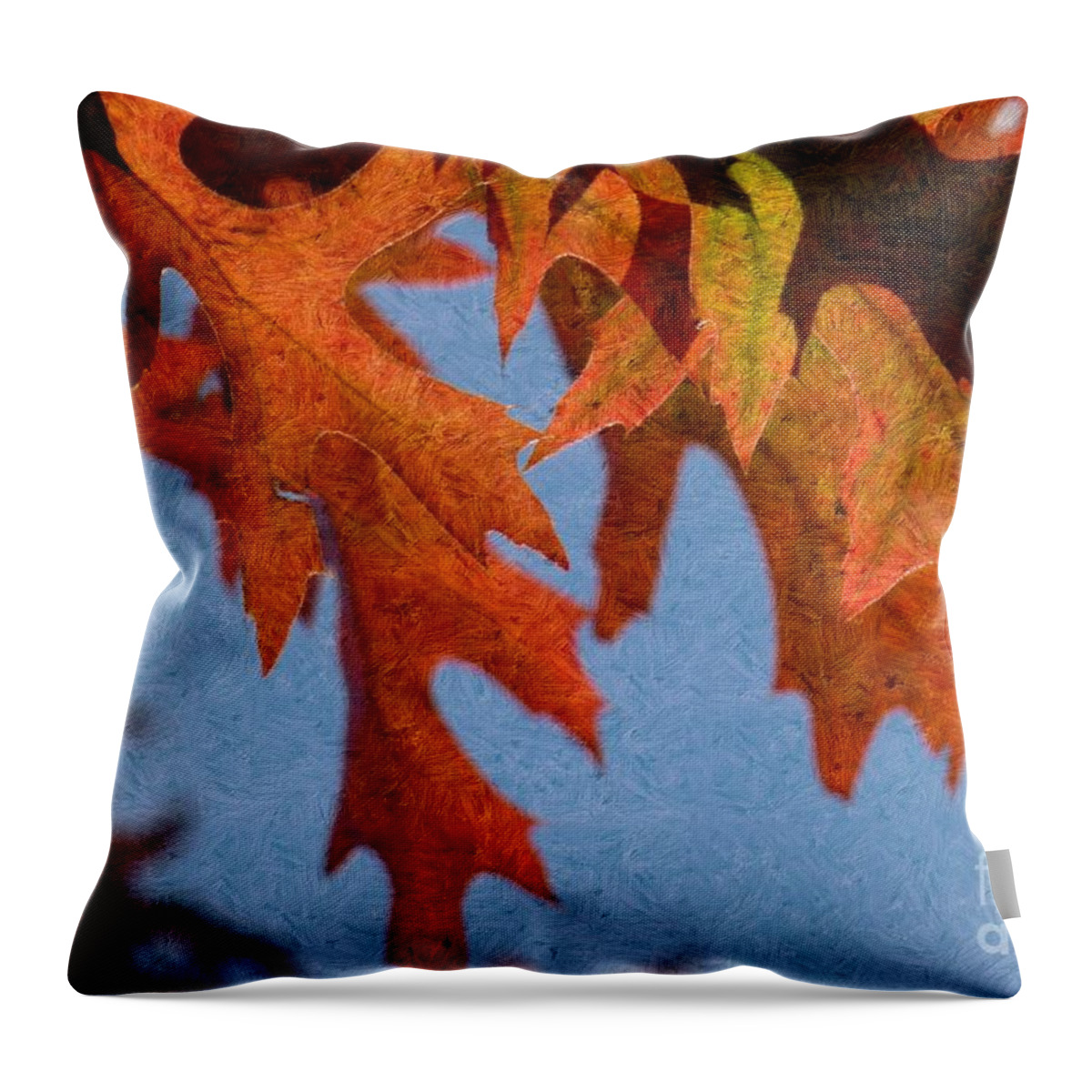 Autumn Throw Pillow featuring the photograph Autumn Leaves 6 by Jean Bernard Roussilhe