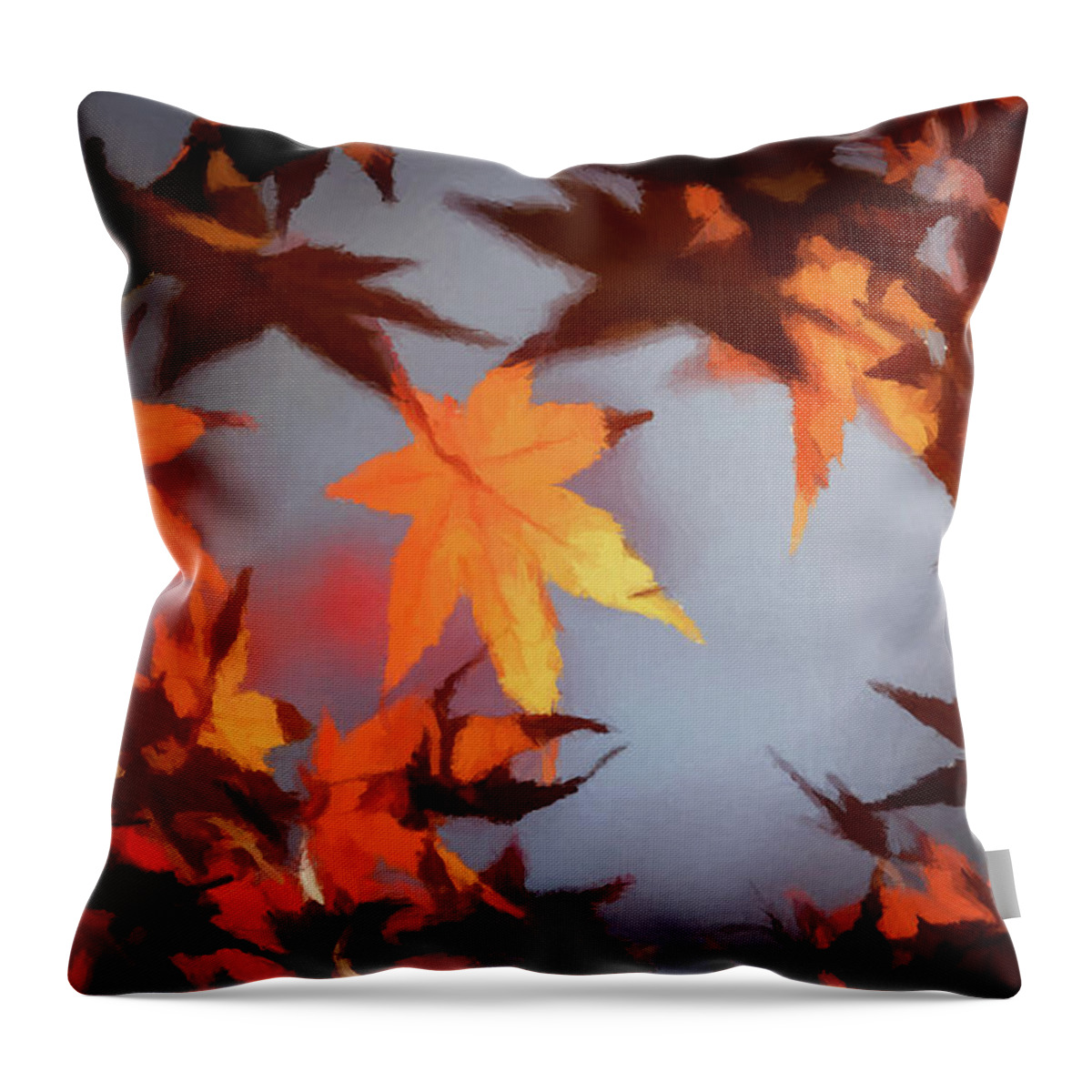 Autumn Throw Pillow featuring the photograph Autumn Leaves by David Dehner