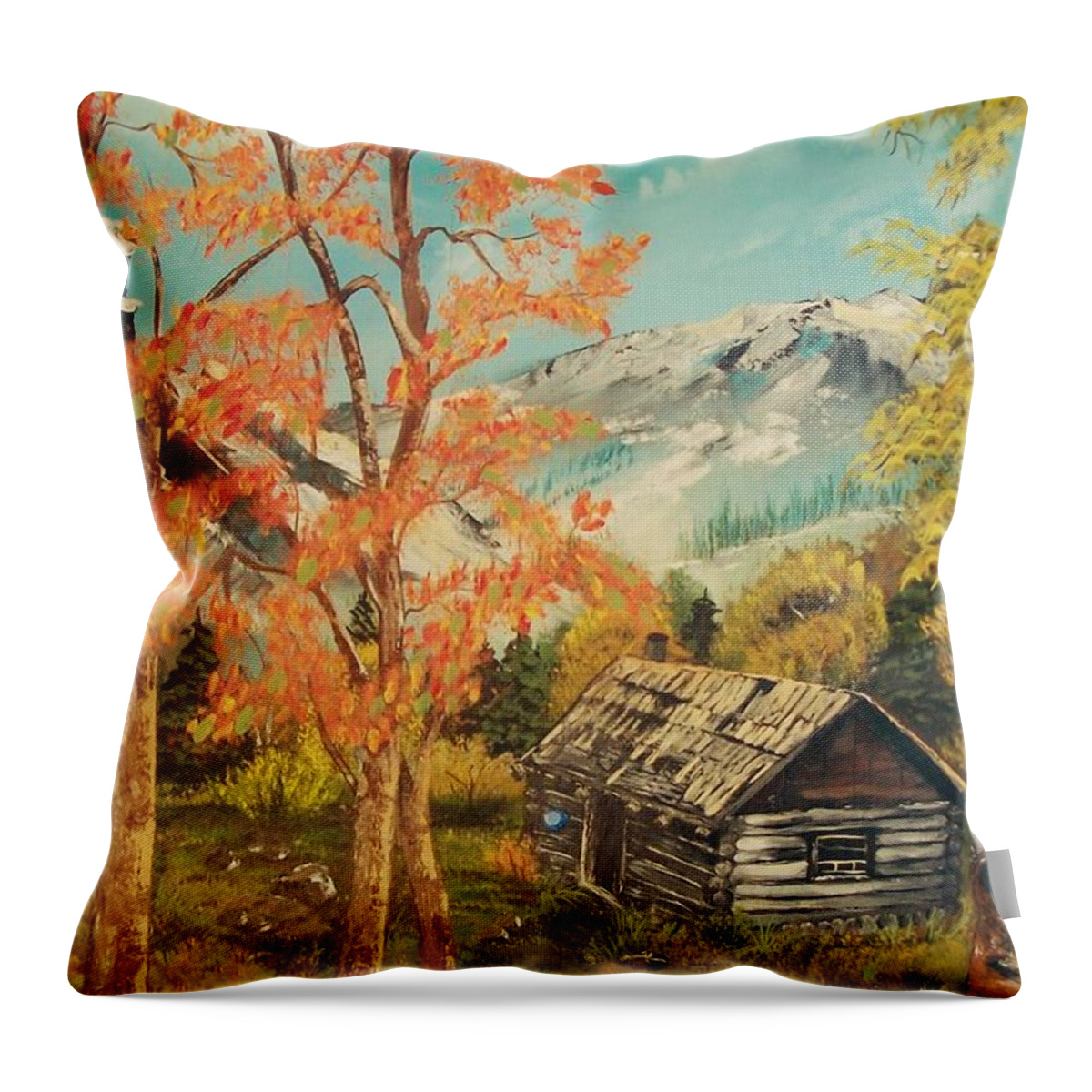 Autumn Throw Pillow featuring the painting Autumn Memories by Sharon Duguay