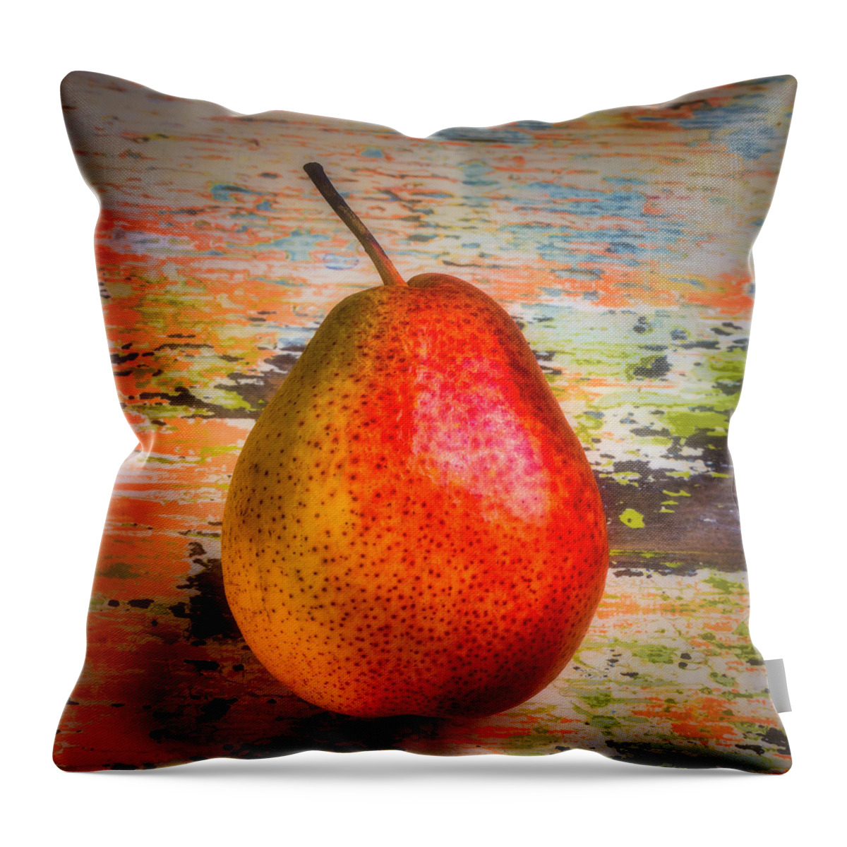 Pear Throw Pillow featuring the photograph Autumn Pear by Garry Gay