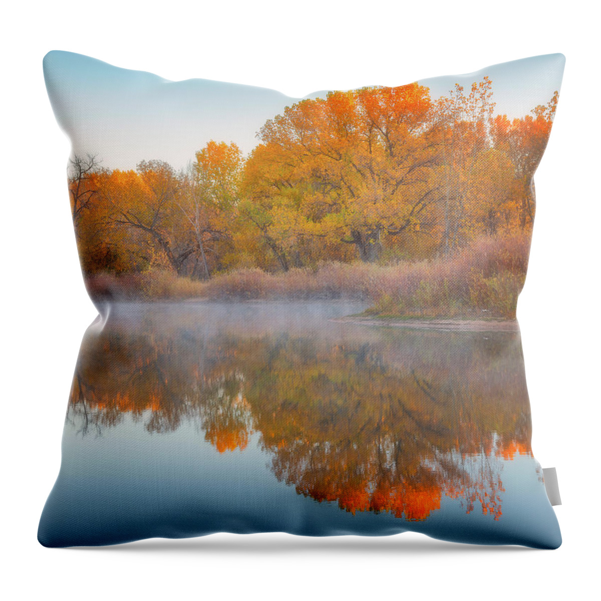 Reflections Throw Pillow featuring the photograph Autumn Reflections by Darren White