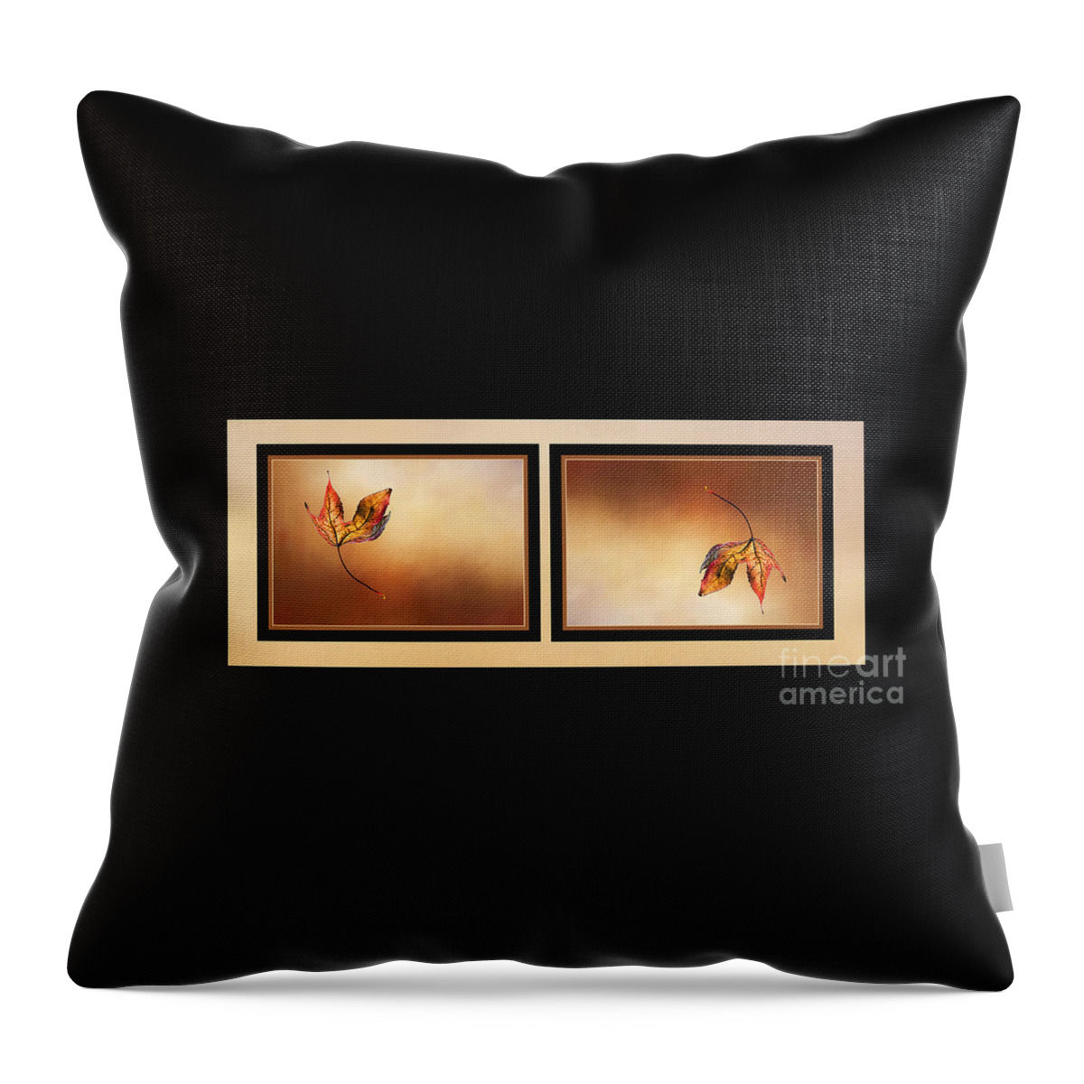 Photography Throw Pillow featuring the photograph Autumn Up and Down by Kaye Menner