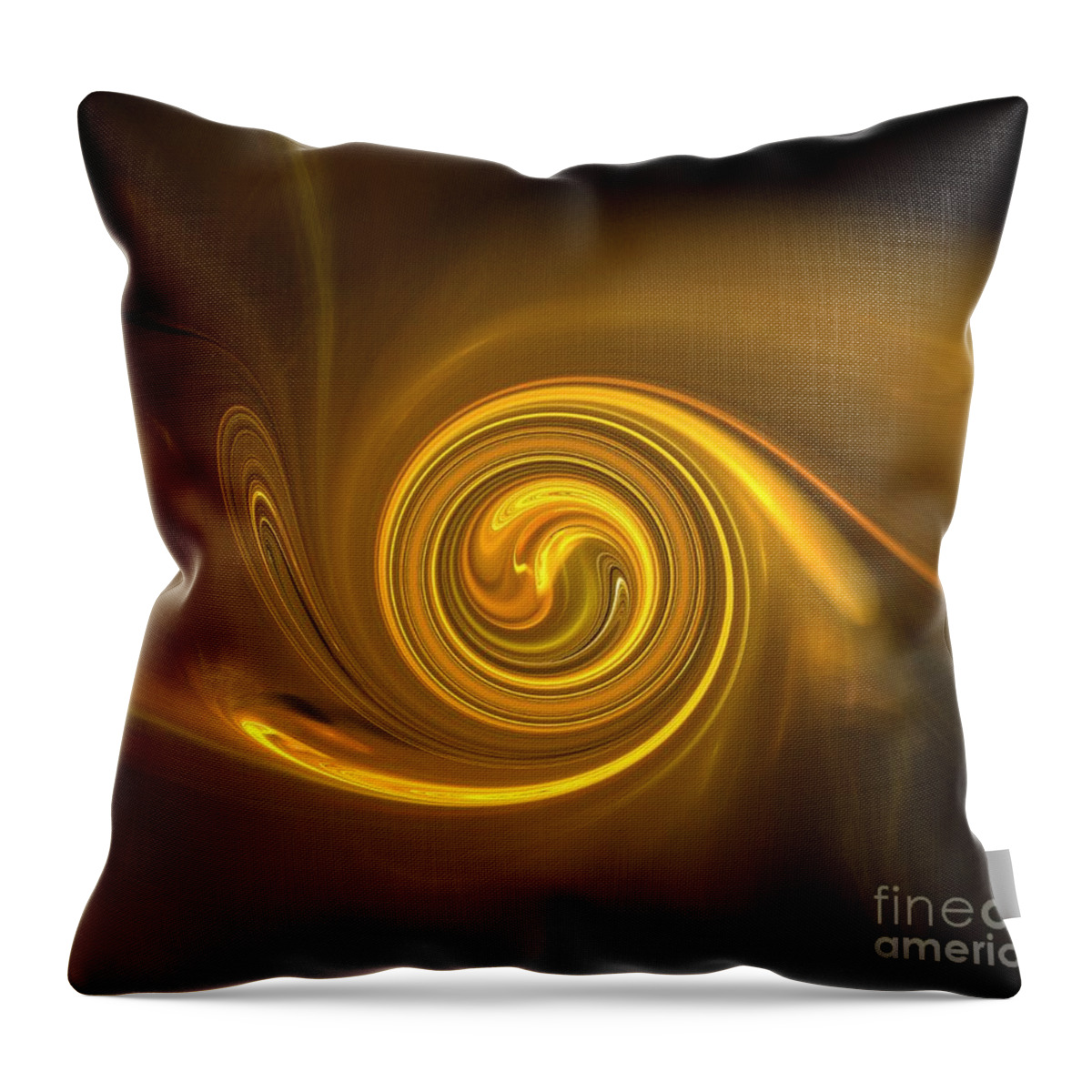 Apophysis Throw Pillow featuring the digital art Autumn Vortex by Kim Sy Ok