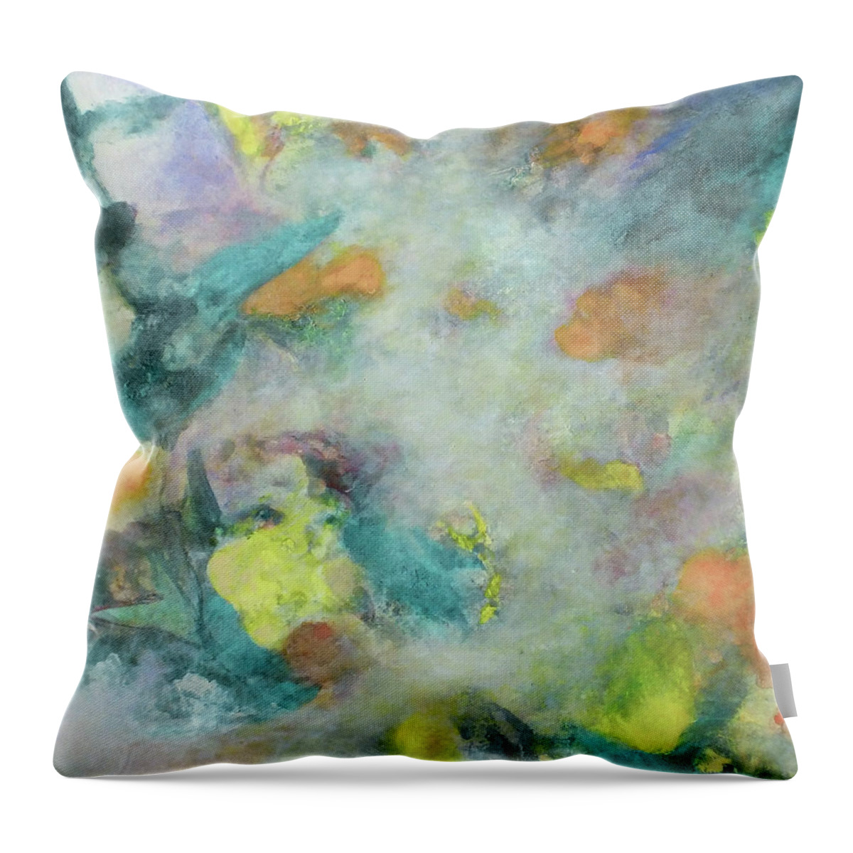 Fall Scene Throw Pillow featuring the painting Autumn Wind by Marc Dmytryshyn