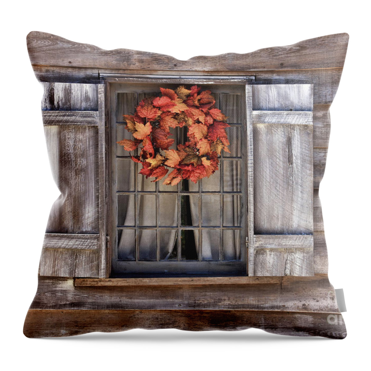 Window Throw Pillow featuring the photograph Autumn Window by Jayne Carney