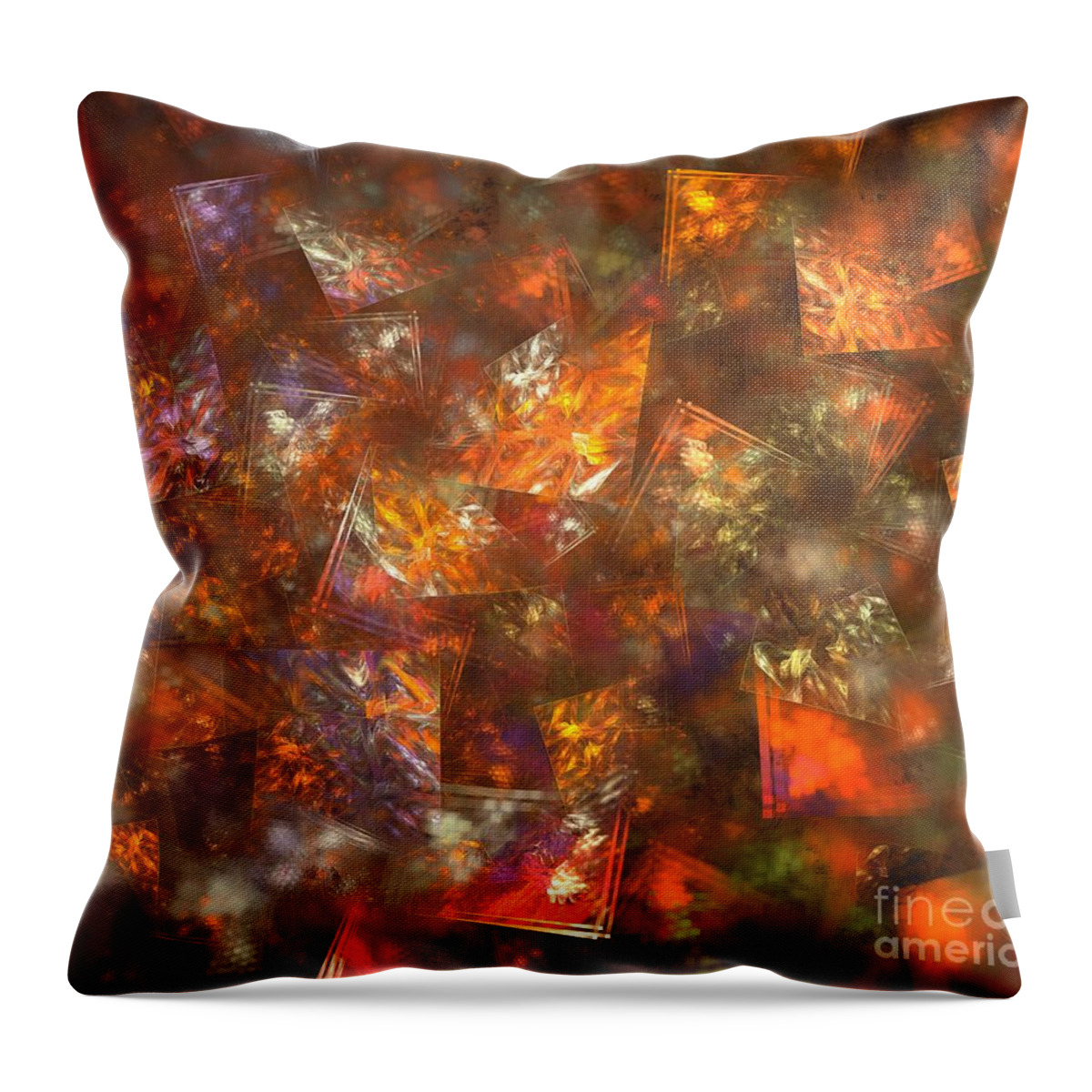 Apophysis Throw Pillow featuring the digital art Autumn Windows by Kim Sy Ok