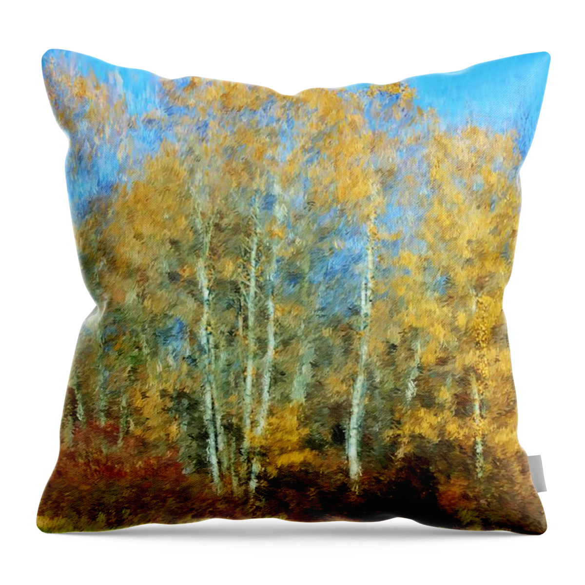  Throw Pillow featuring the photograph Autumn woodlot by David Lane