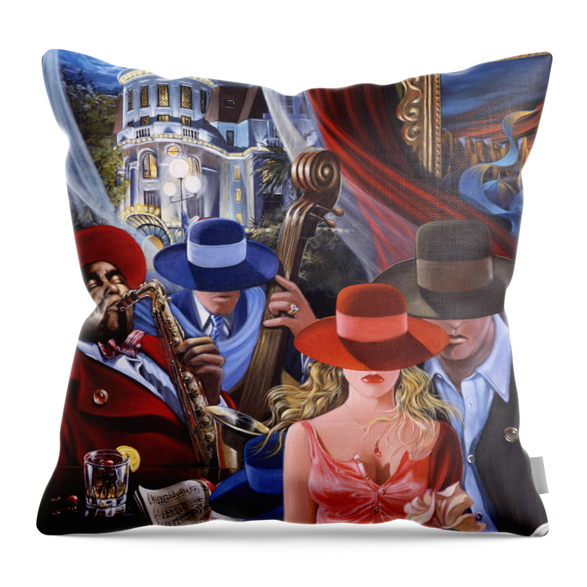 Metaphors Of Espionage Throw Pillow featuring the painting Avenue Of The Angels by Victor Ostrovsky