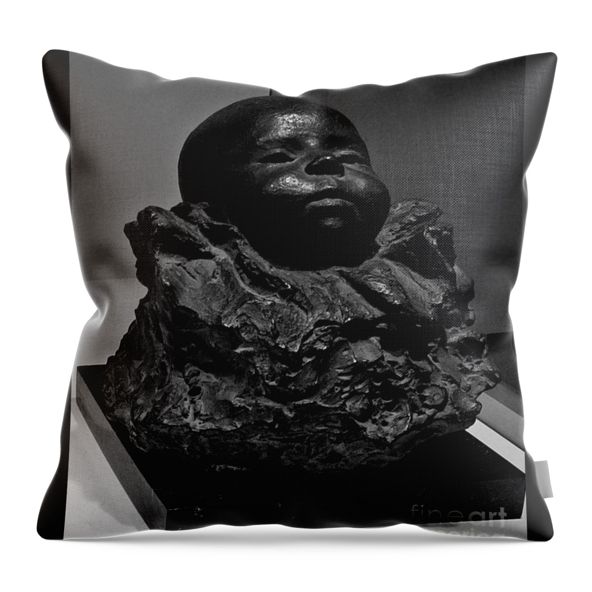 Photography Throw Pillow featuring the photograph Baby face stone art by Francesca Mackenney
