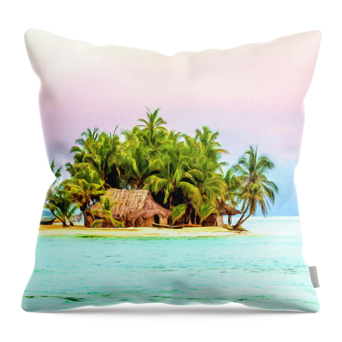 Island Throw Pillow featuring the painting Back To Basics by Dominic Piperata