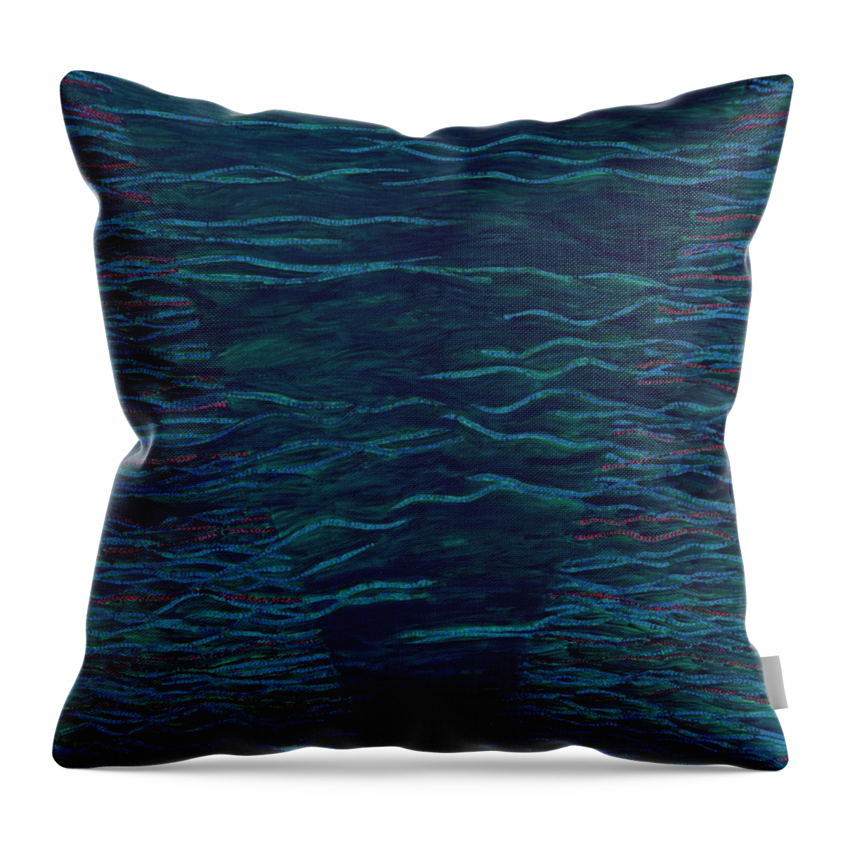 Spiritual Throw Pillow featuring the painting Back to Heaven 2 by Kyung Hee Hogg