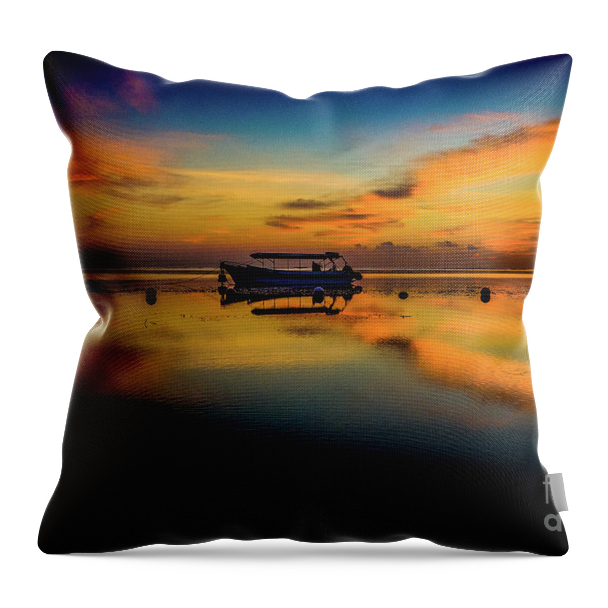 Bali Throw Pillow featuring the photograph Magical Bali Sunrise by M G Whittingham