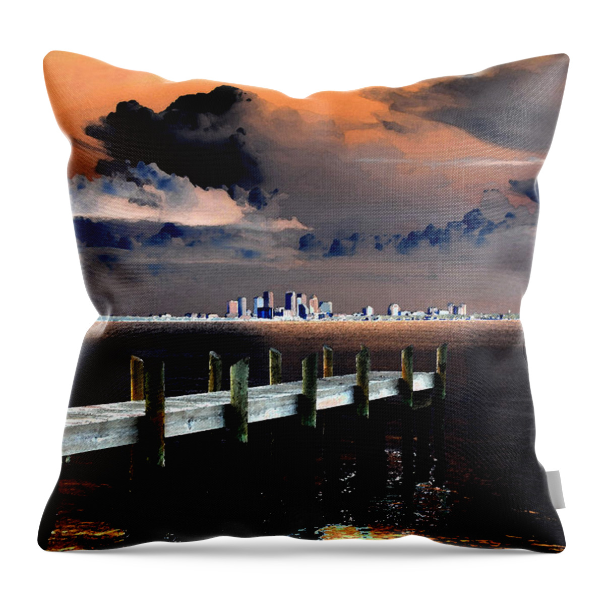 Art Throw Pillow featuring the painting Ballast Point by David Lee Thompson