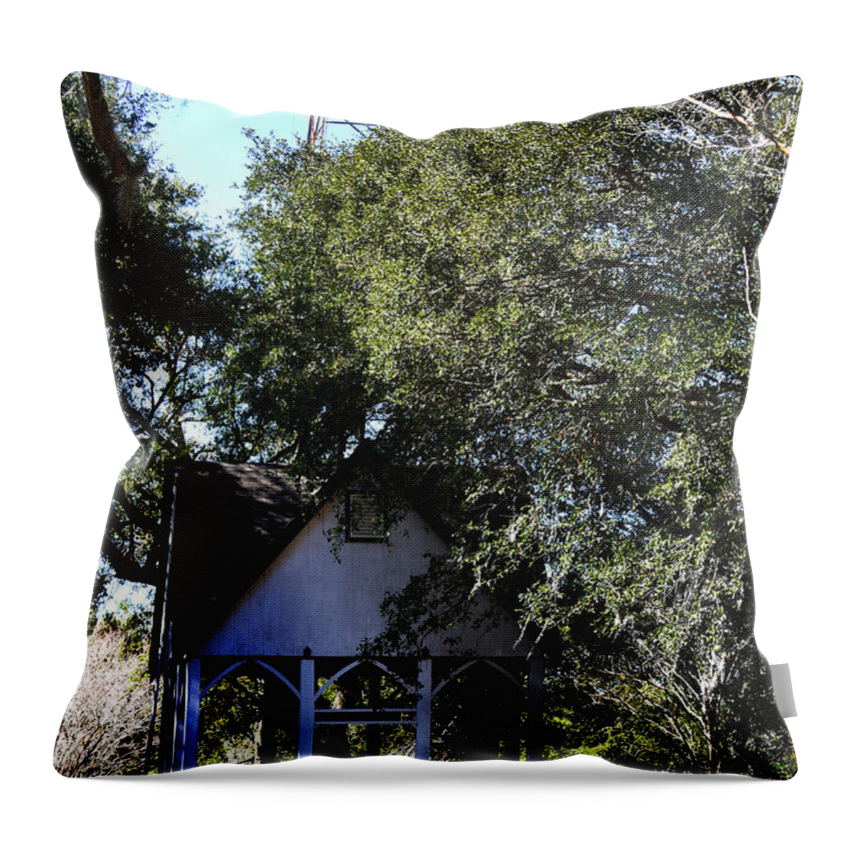 Scenic Tours Throw Pillow featuring the photograph Bandstand by Skip Willits