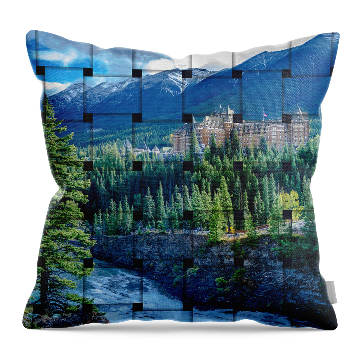 Banff Throw Pillow featuring the photograph Banff Springs Hotel by Thomas Nay