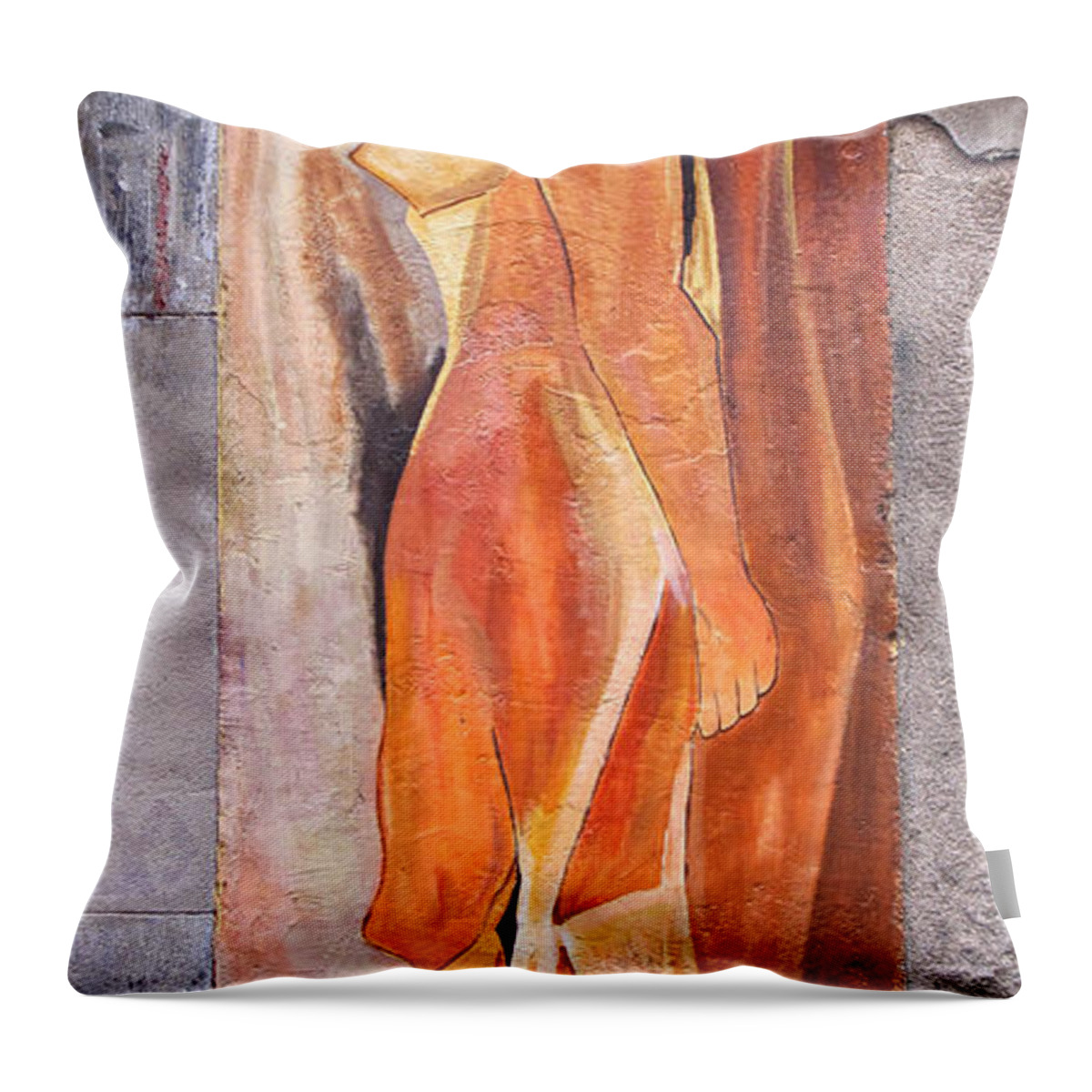 Barcelona Throw Pillow featuring the photograph Barcelona Street Art by Dave Mills