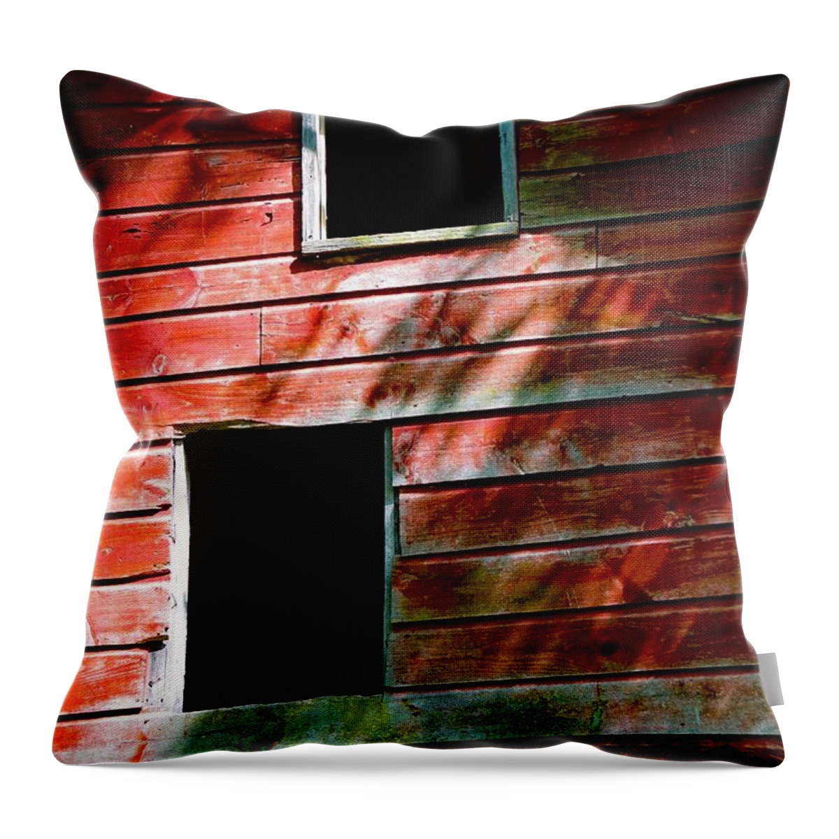 Throw Pillow featuring the photograph Barn Red by Kendall McKernon