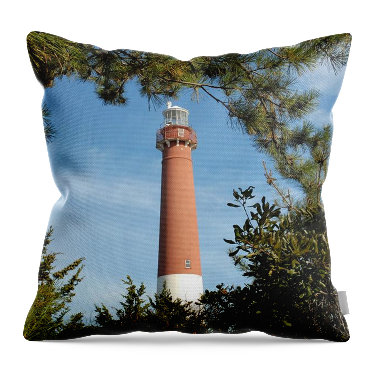 Barnegat Lighthouse Art Throw Pillow featuring the photograph Barnegat Lighthouse 81 by Joyce StJames