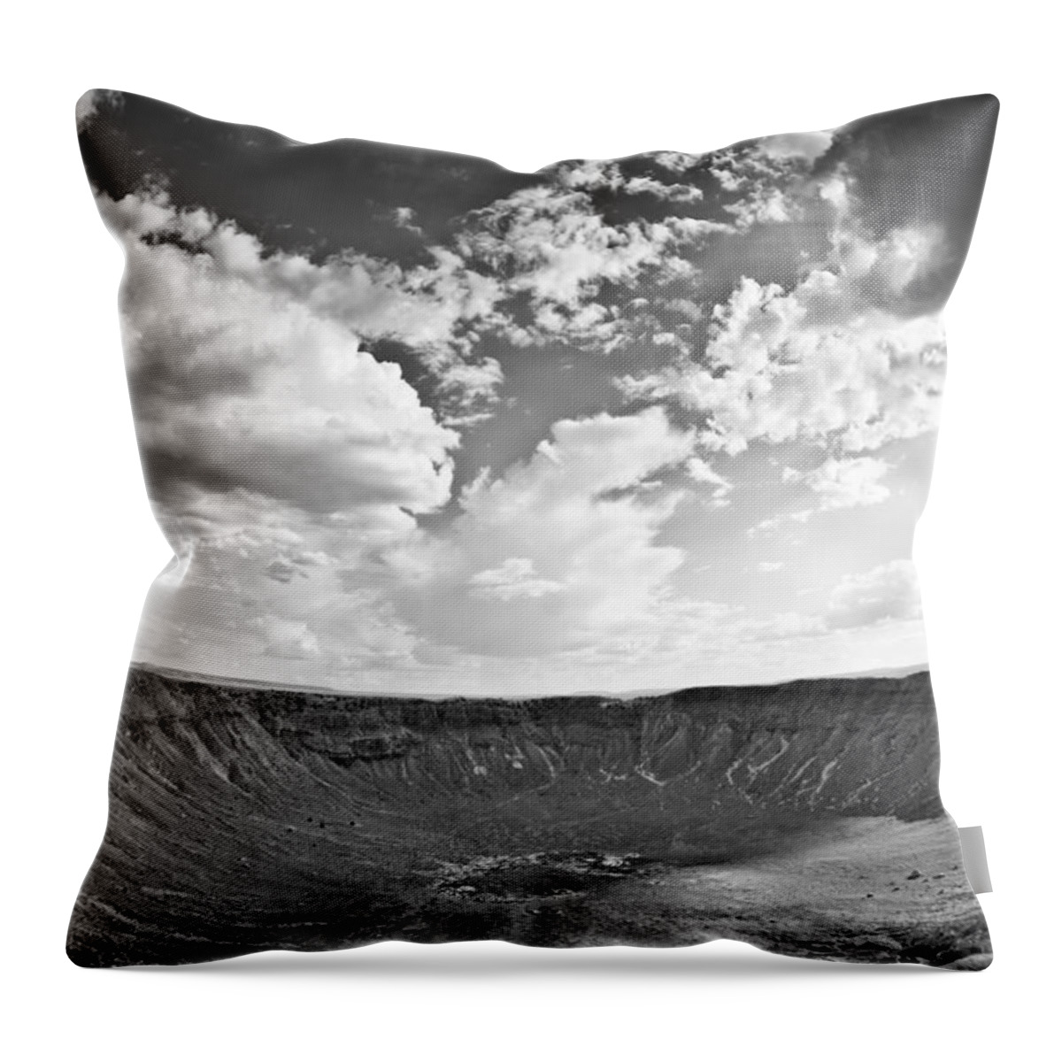 Meteor Throw Pillow featuring the photograph Barringer Meteor Crater by Robert J Caputo