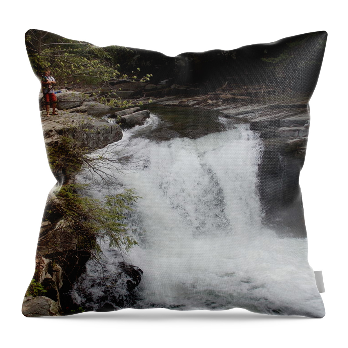 Bartlett Falls Throw Pillow featuring the photograph Bartlett Falls by Catherine Gagne