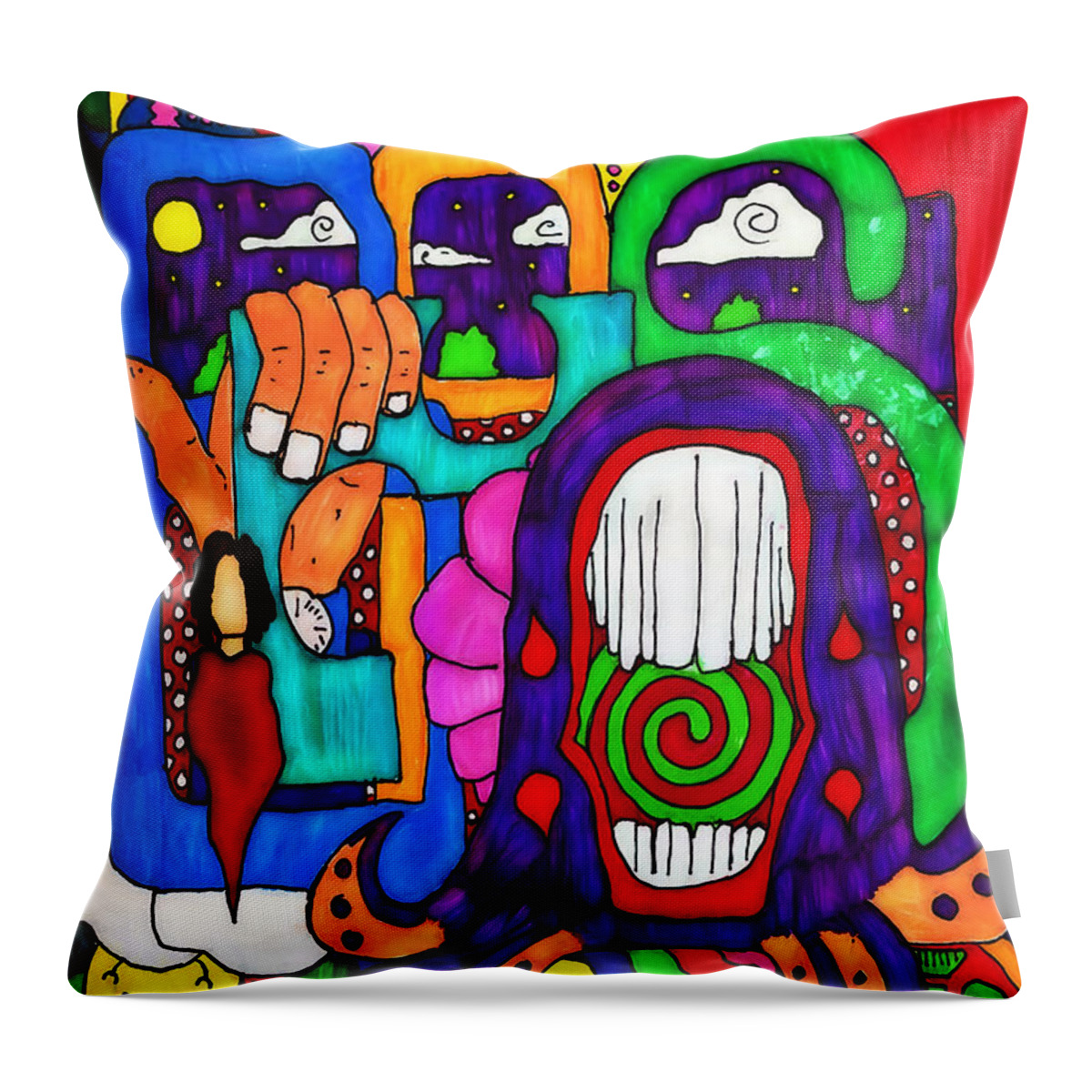 Abstract Throw Pillow featuring the digital art Basic by Pennie McCracken