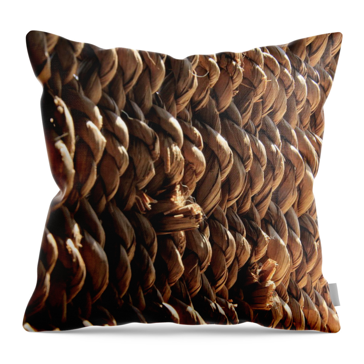 Basket Weave Throw Pillow featuring the photograph Basket Weave by Valerie Collins
