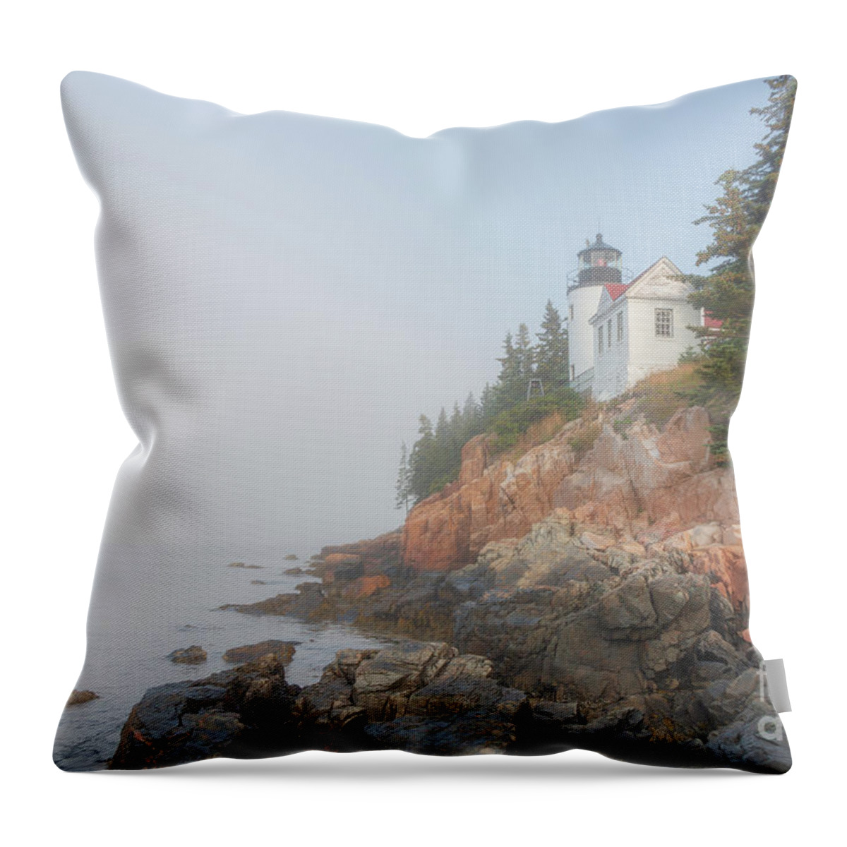 #elizabethdow Throw Pillow featuring the photograph Bass Harbor Sunrise A by Elizabeth Dow